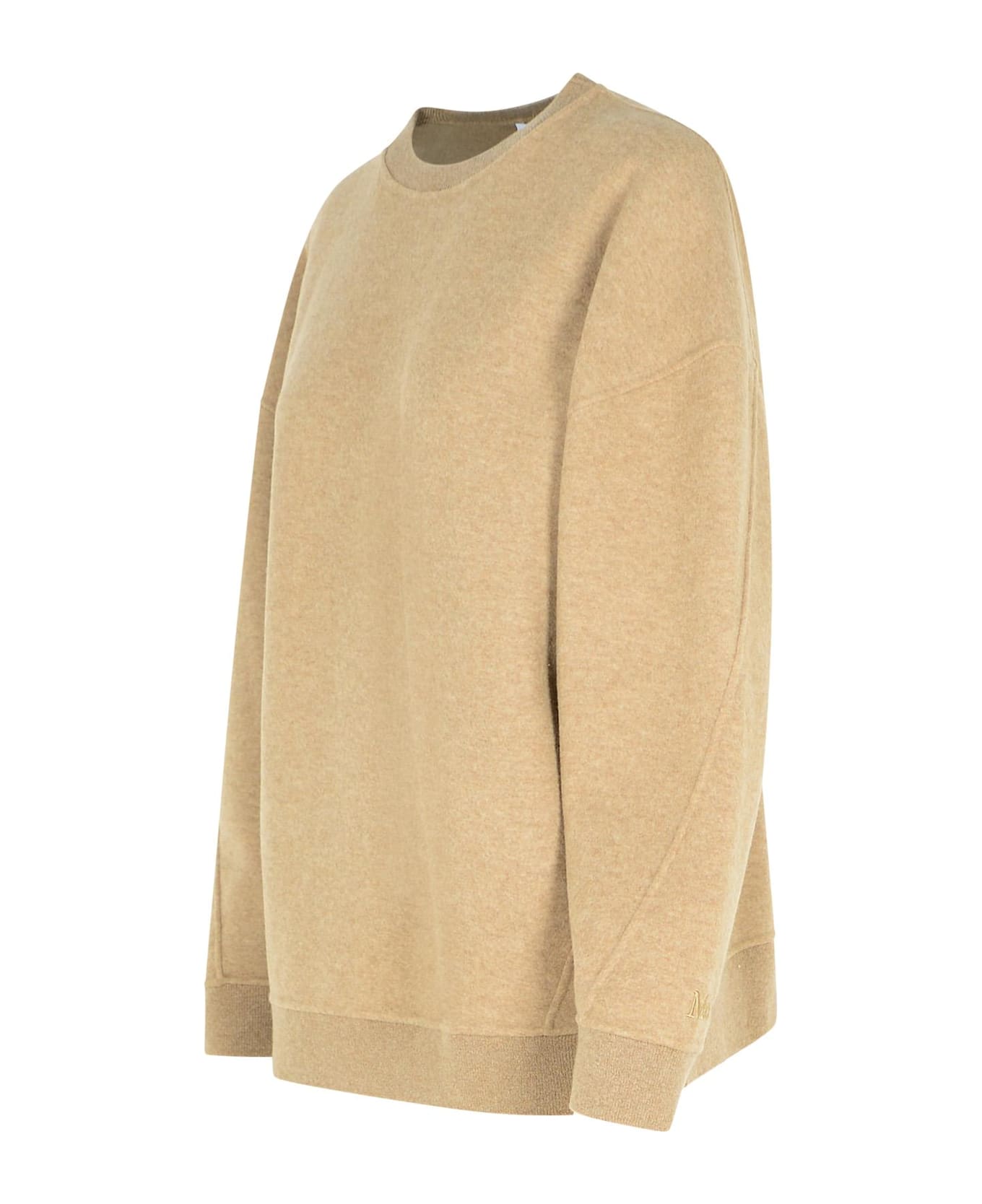 Max Mara 'elvira' Sweatshirt In Brown Virgin Wool Blend - Brown