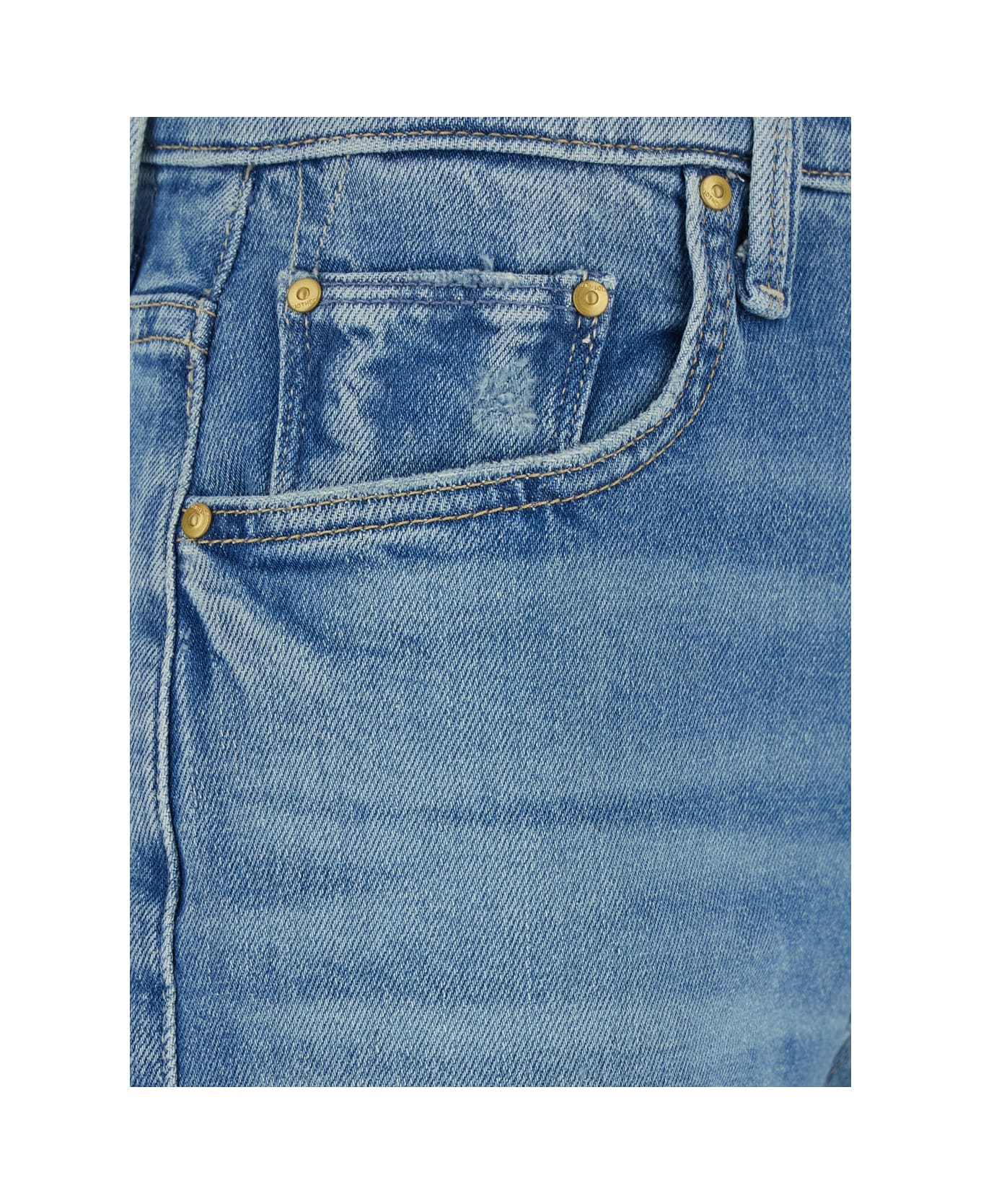 Mother 
the Zipper Sneak
 Blue Jeans With Belt Loops And Wide Leg In Denim Woman - Blu