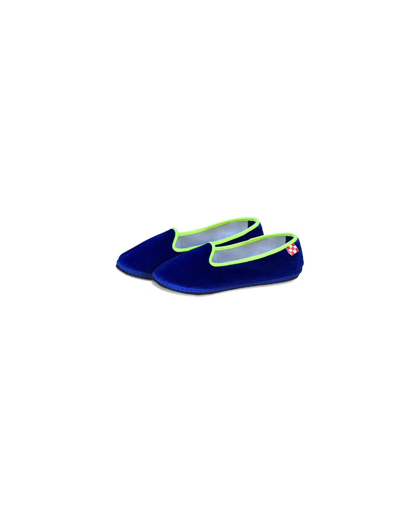 MC2 Saint Barth Bluette Velvet Slippers Friulane - BLUE