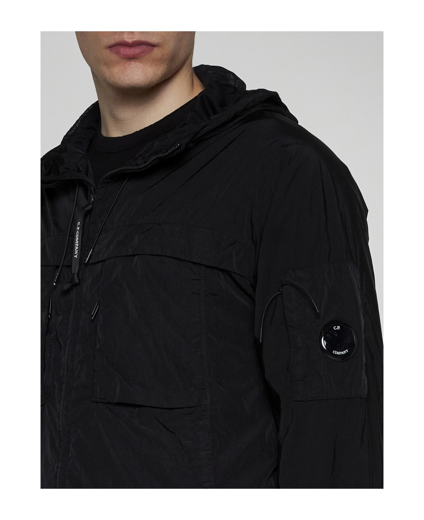 C.P. Company Chrome-r Nylon Hooded Jacket - Nero