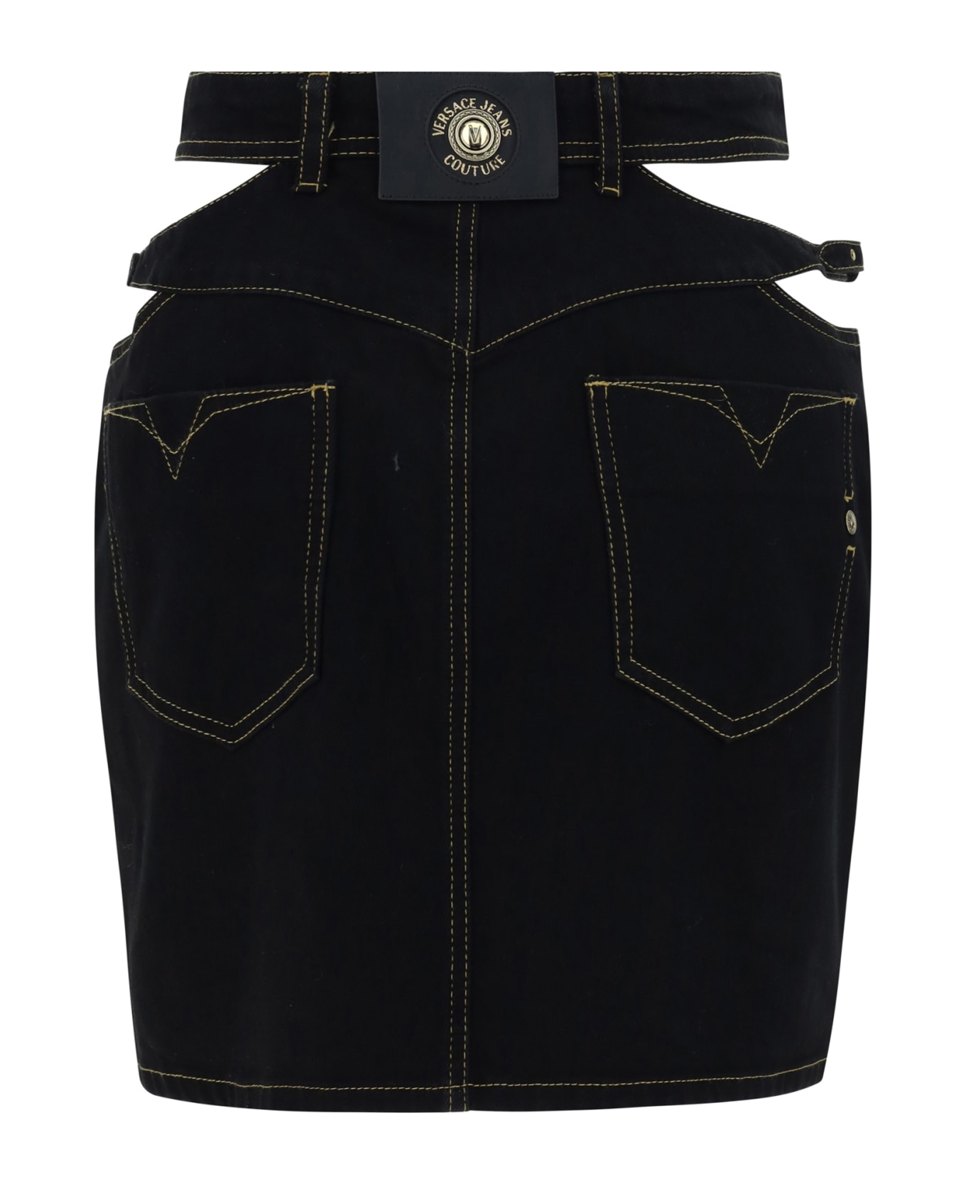 Versace Jeans Couture Baroque Mini Skirt - Black Black