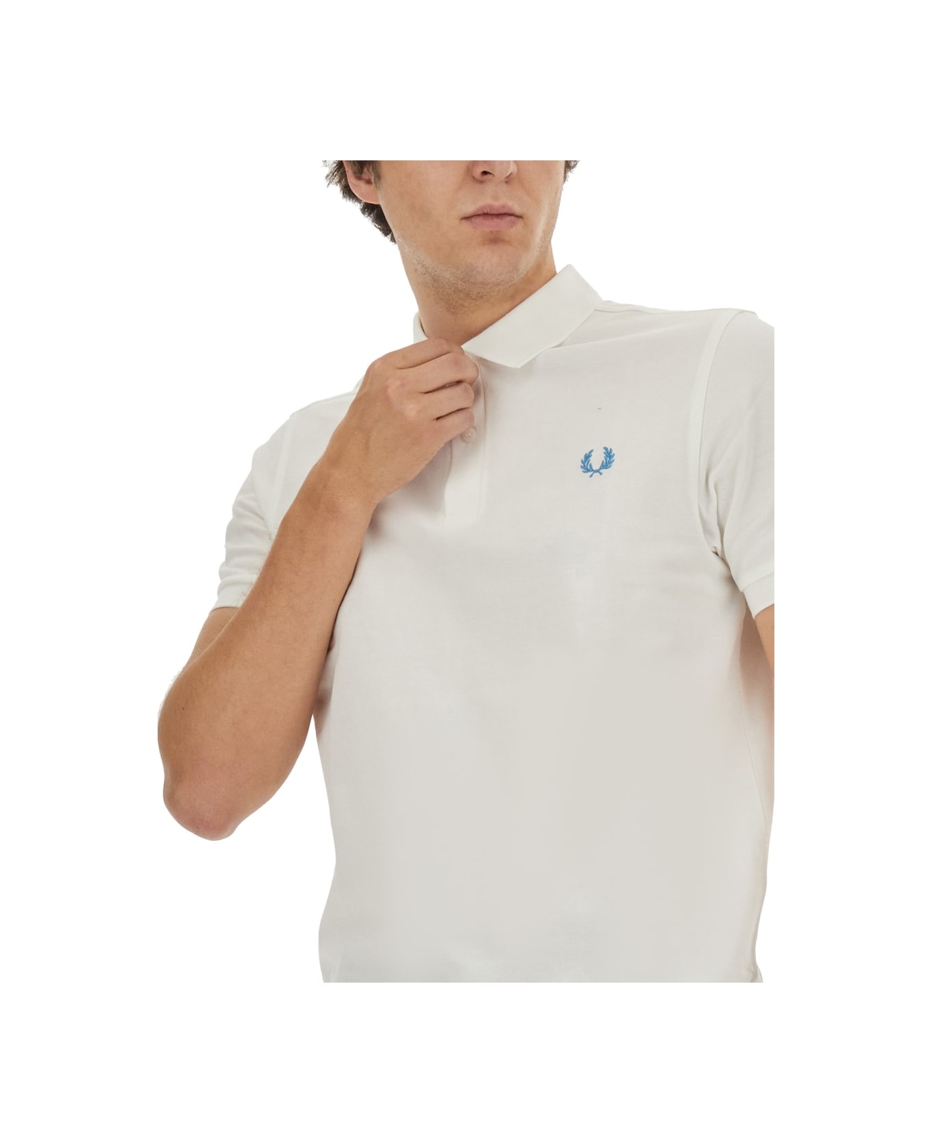 Fred Perry Polo With Logo - WHITE