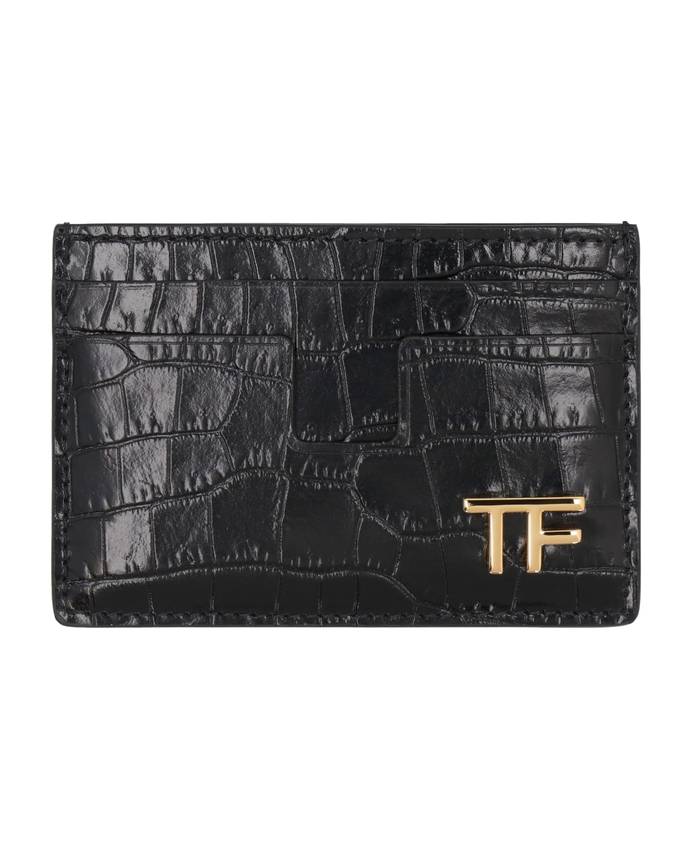 Tom Ford Leather Card Holder - Black 財布