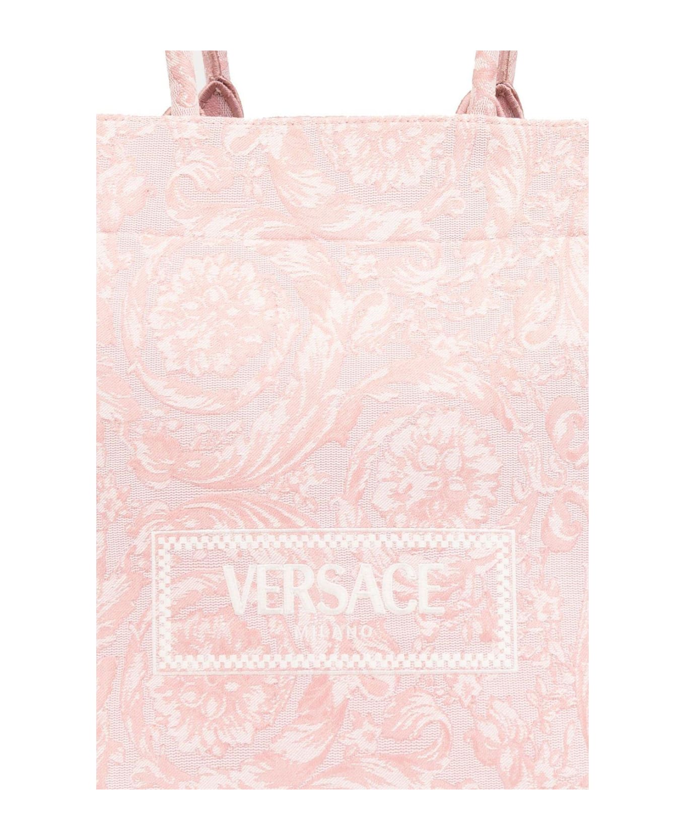 Versace Athena Barocco Jacquard Large Tote Bag - Pale Pink