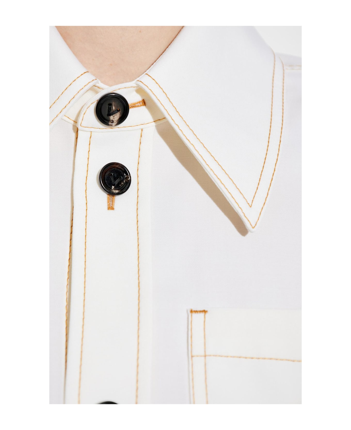 Bottega Veneta Wool Shirt - White