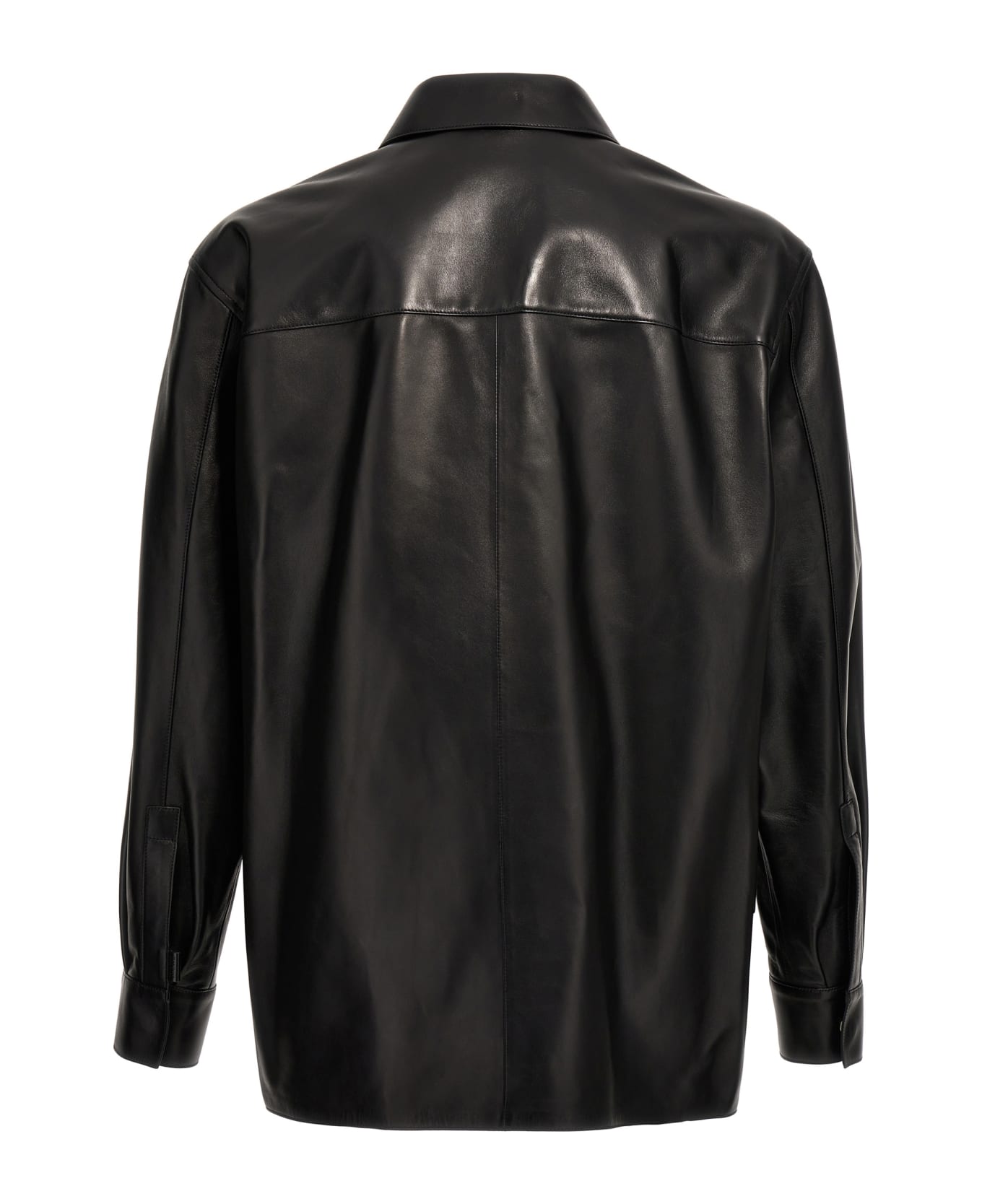 Loewe 'anagram' Leather Shirt - Black  