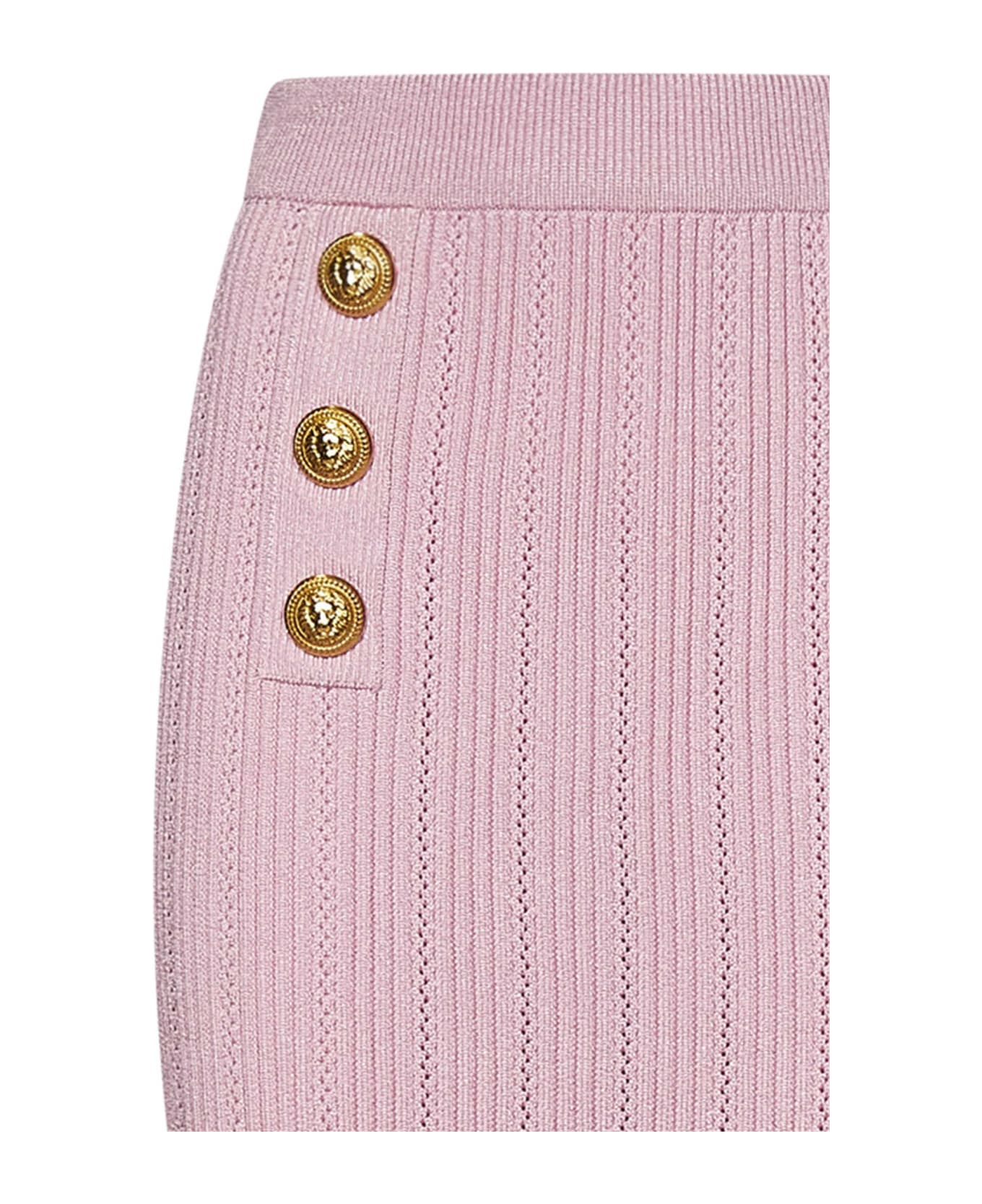 Balmain Paris Midi Skirt - Pink