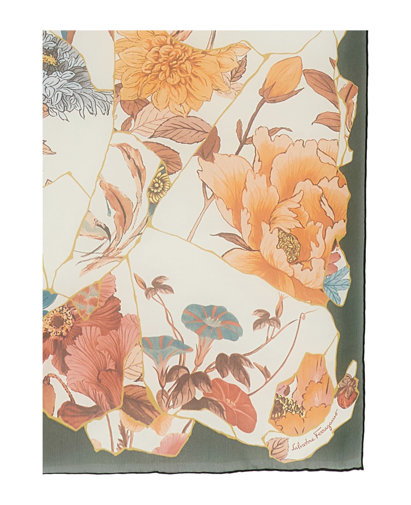 Ferragamo Scarf With Floral Print - MULTICOLOR