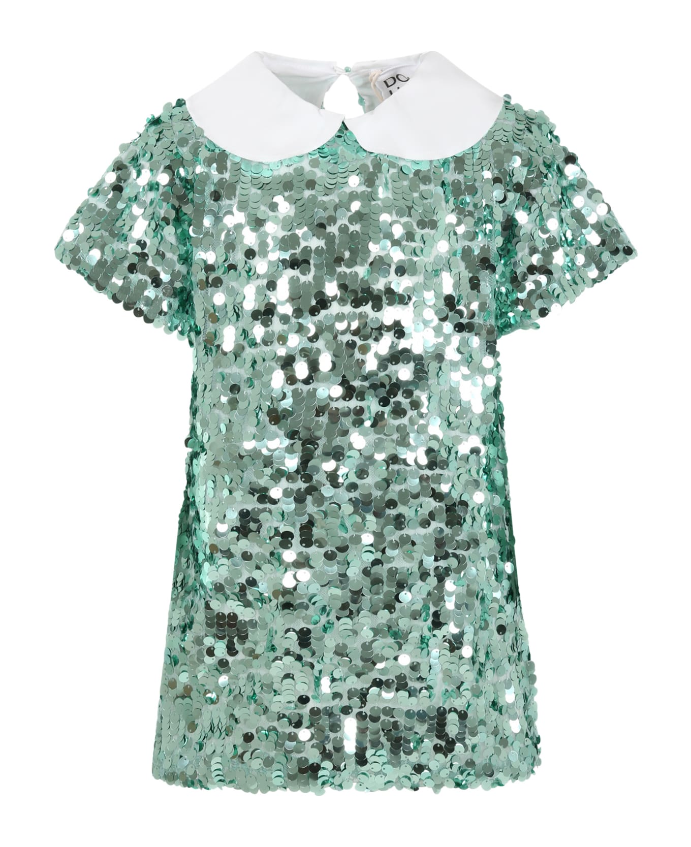 Douuod Green Dress For Girl With Sequins - Green ワンピース＆ドレス