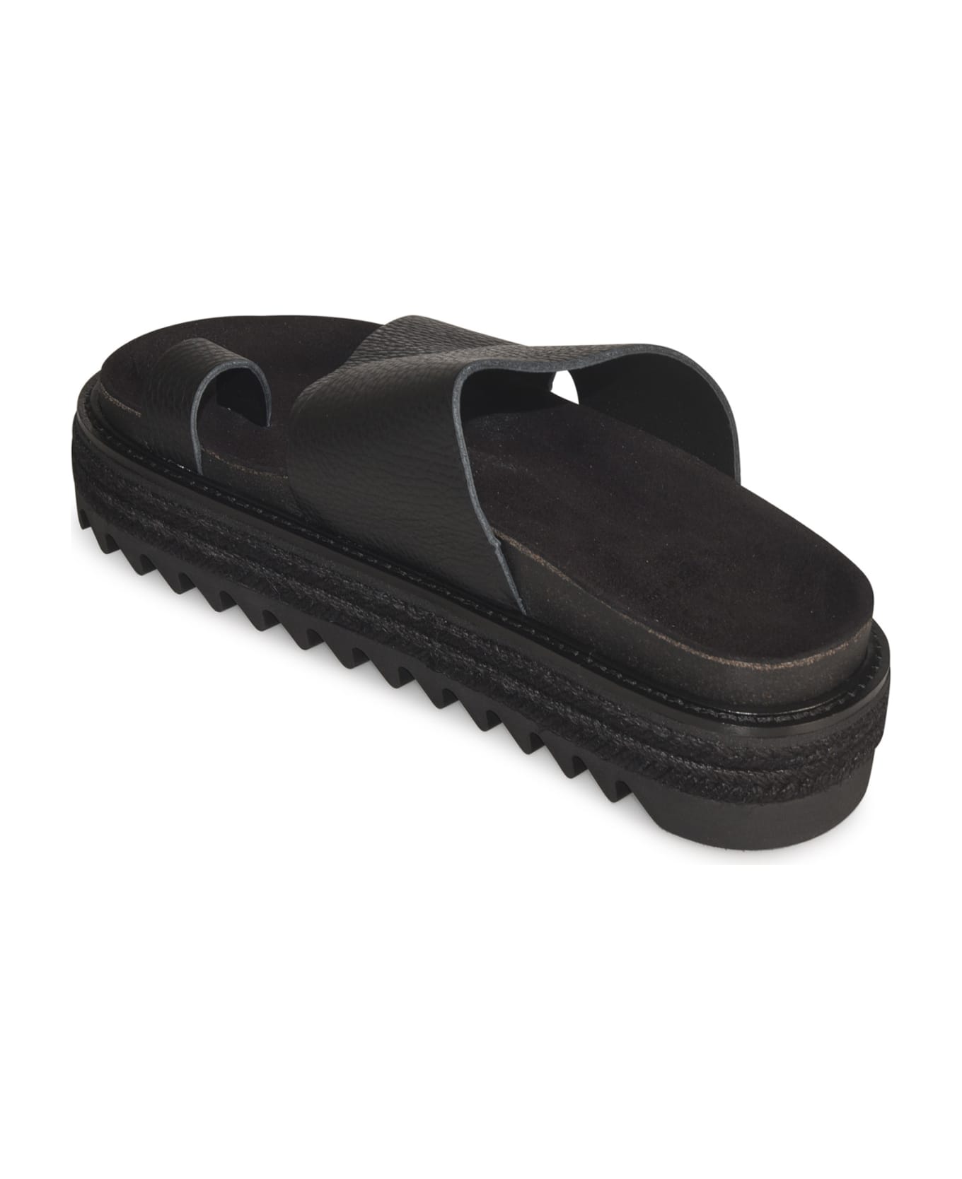 Yohji Yamamoto Pointed Woven Sole Sandals - Black