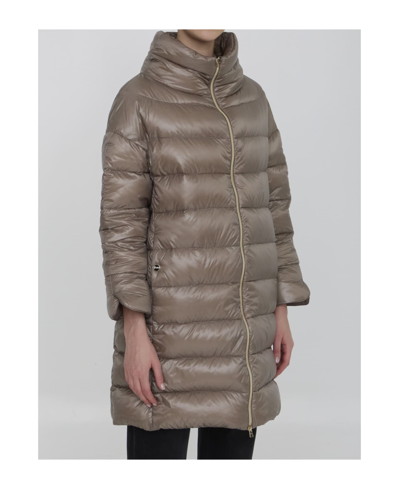 Herno Matilde Down Jacket In Nylon - tortora