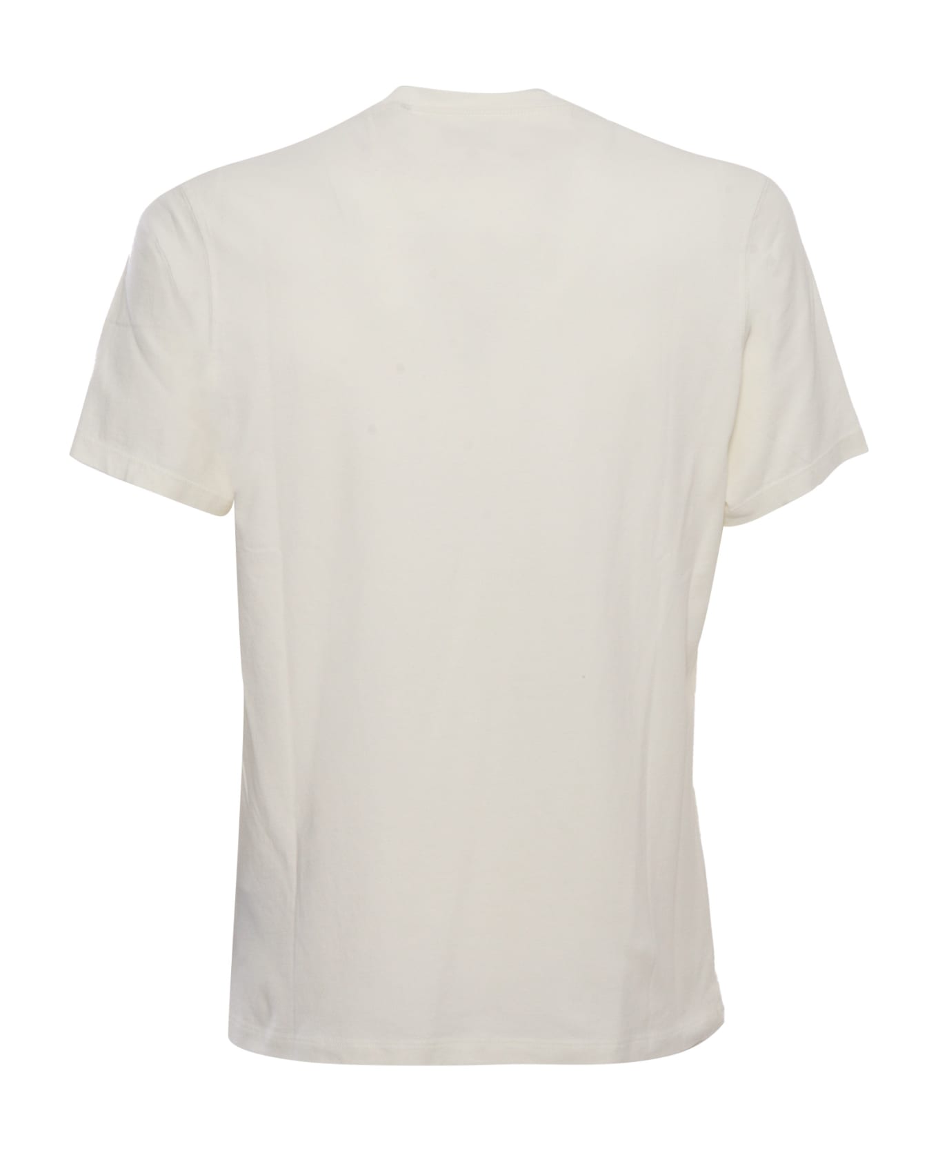 Barbour Beige T-shirt With Print - WHITE