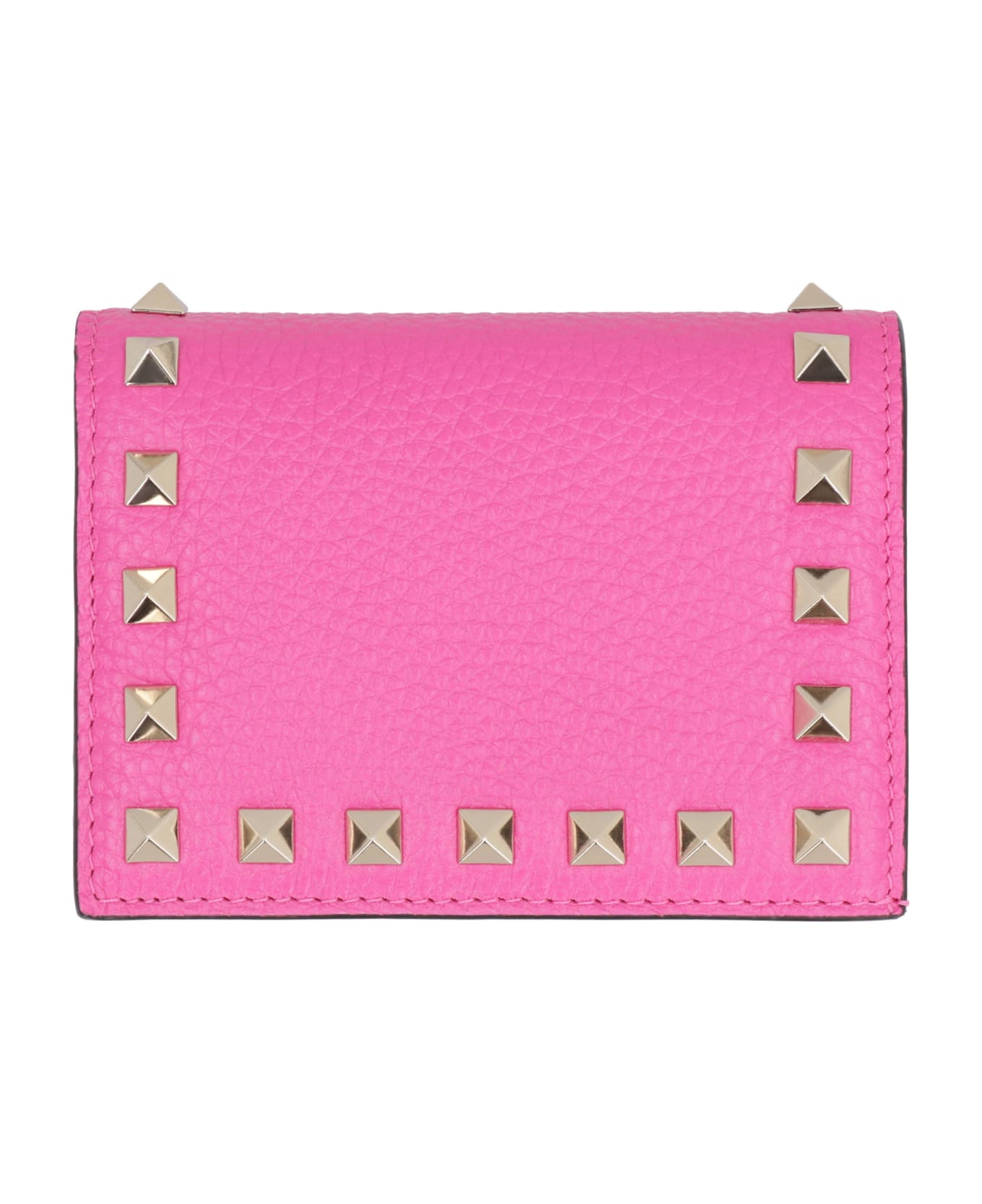 Valentino Garavani - Rockstud Small Leather Flap-over Wallet - Pink Pp 財布