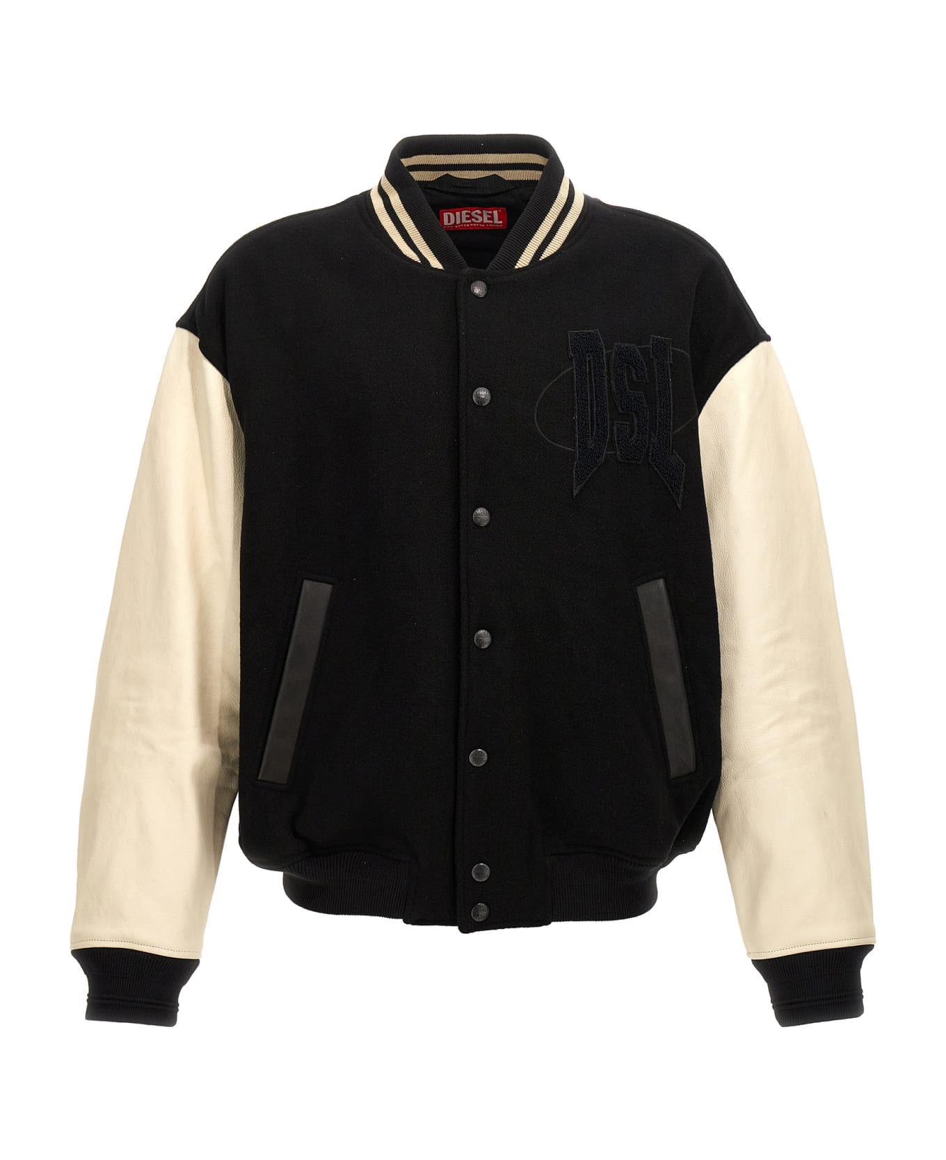 Diesel 
l-nyman
 Bomber Jacket - White/Black