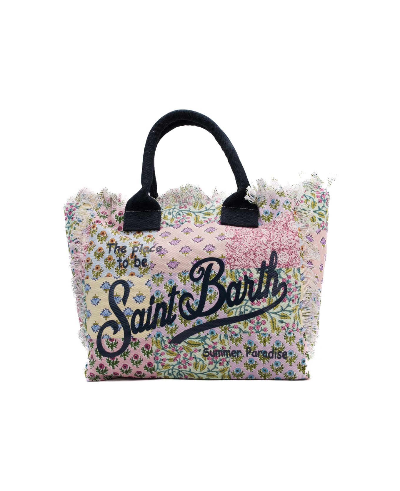 MC2 Saint Barth Vanity Radical Patch Bag In Canvas - Rosa