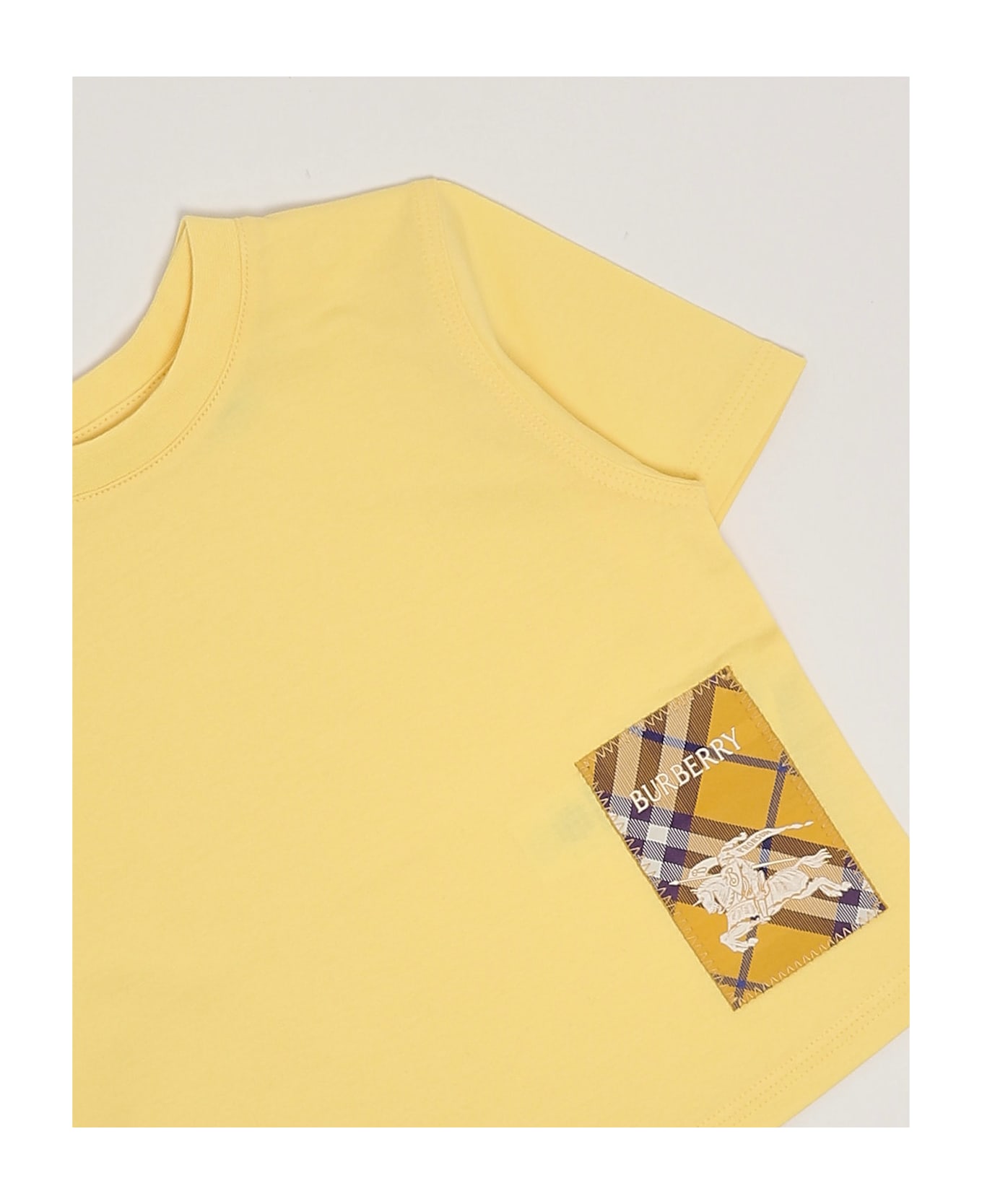 Burberry Cedar T-shirt Check T-shirt - GIALLO