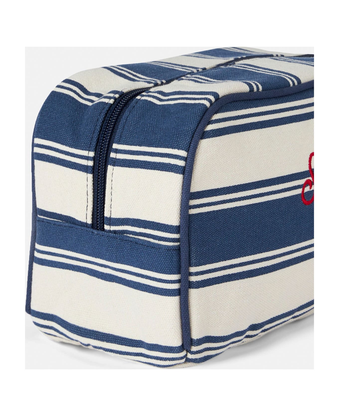 MC2 Saint Barth Striped Cotton Canvas Case - BLUE