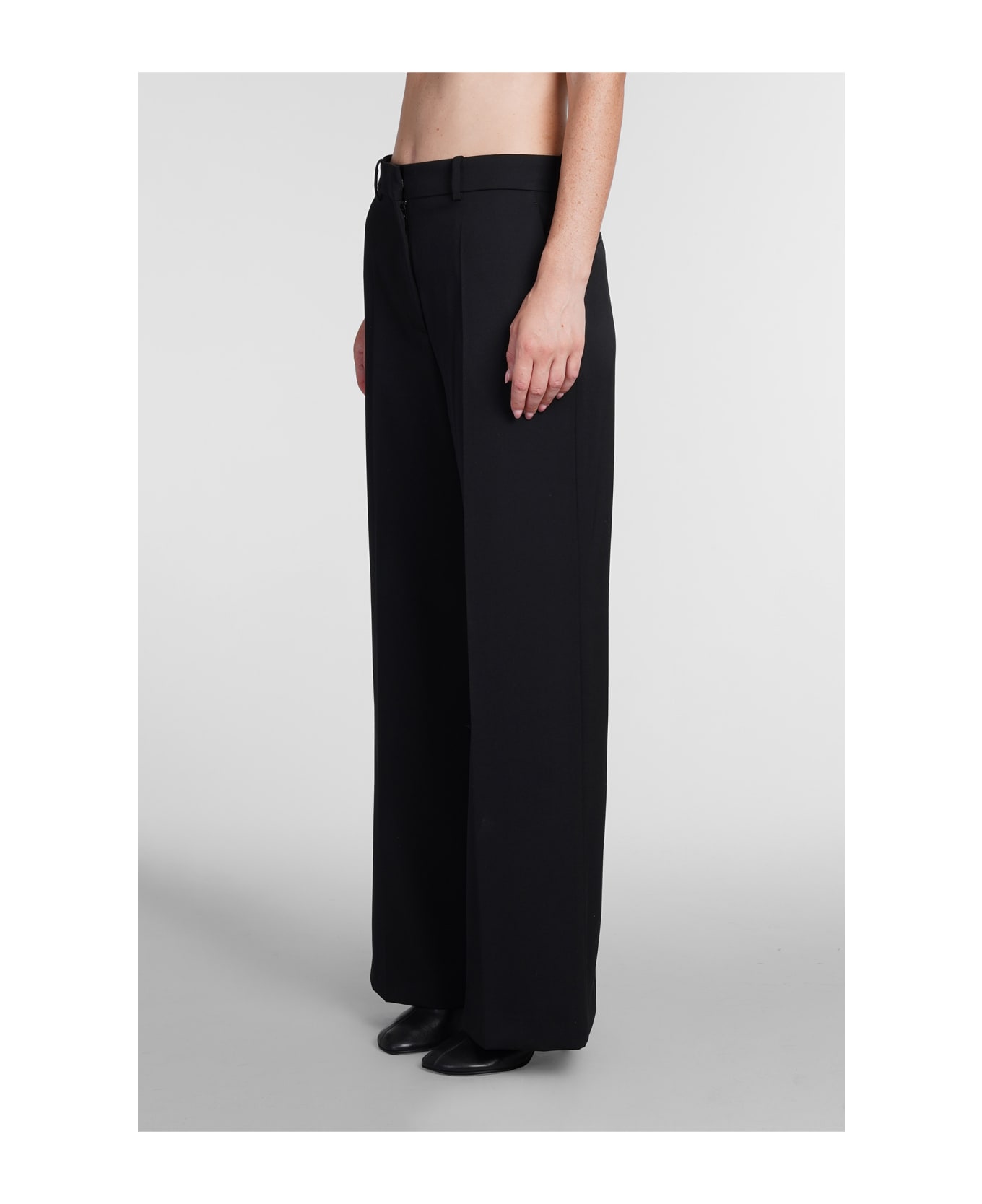 Lanvin High-waisted Wool Trousers - Black