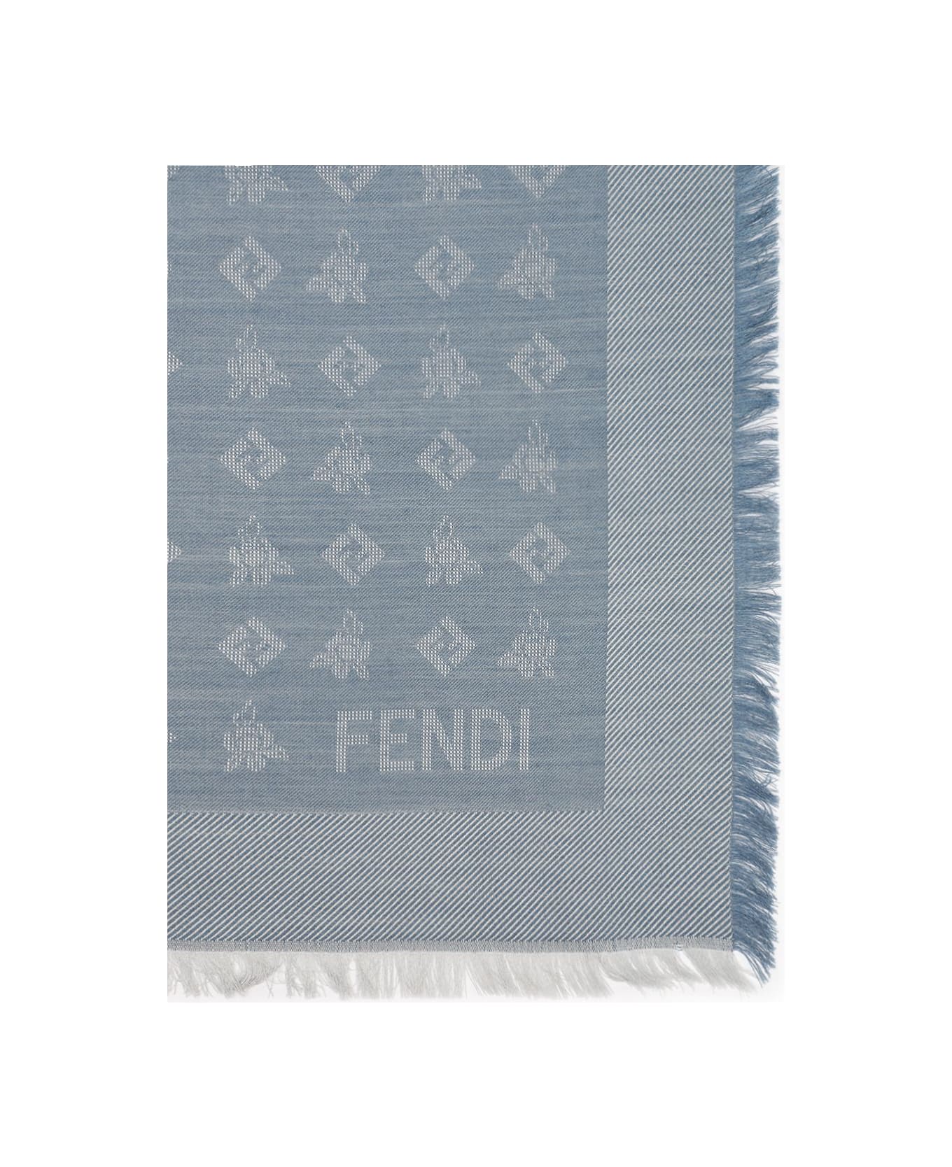 Fendi Jacquard Shawl - Blue