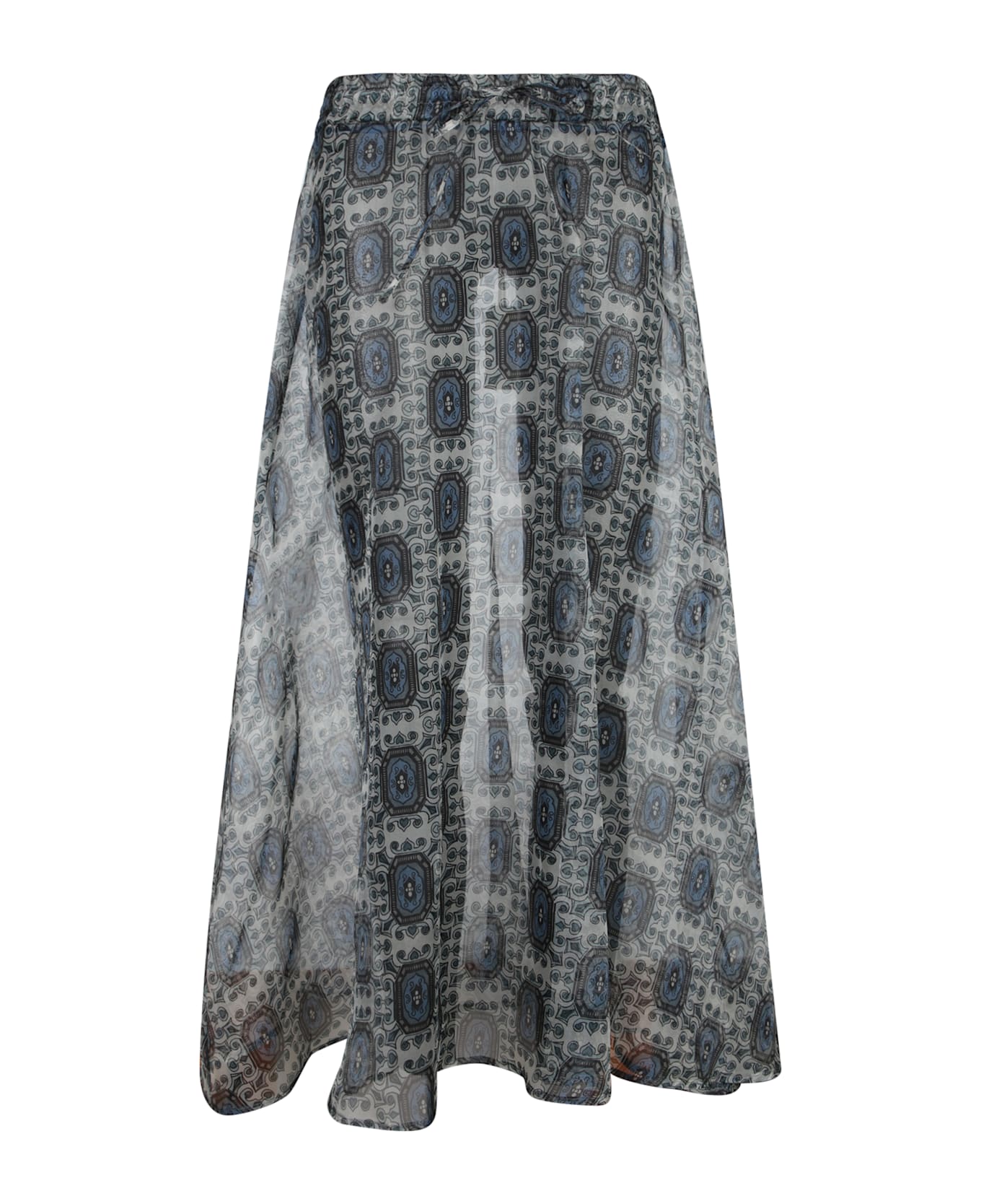 Pierre-Louis Mascia Blue Organza Kobes Midi Skirt - Blue