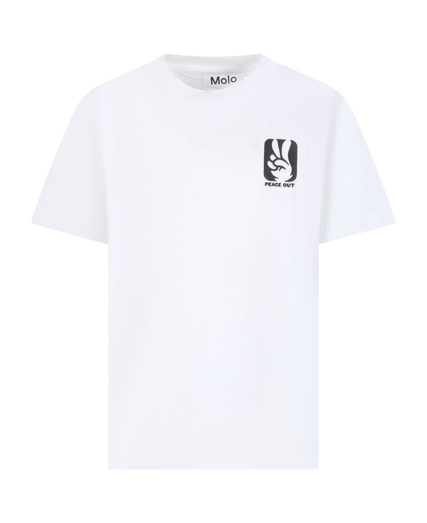 Molo White T-shirt For Boy - White