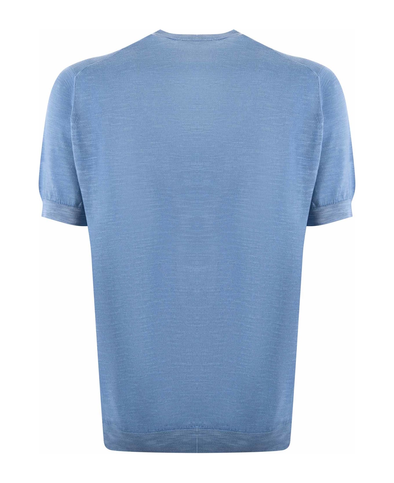 Filippo De Laurentiis T-shirt In Cotton Thread - Azzurro シャツ