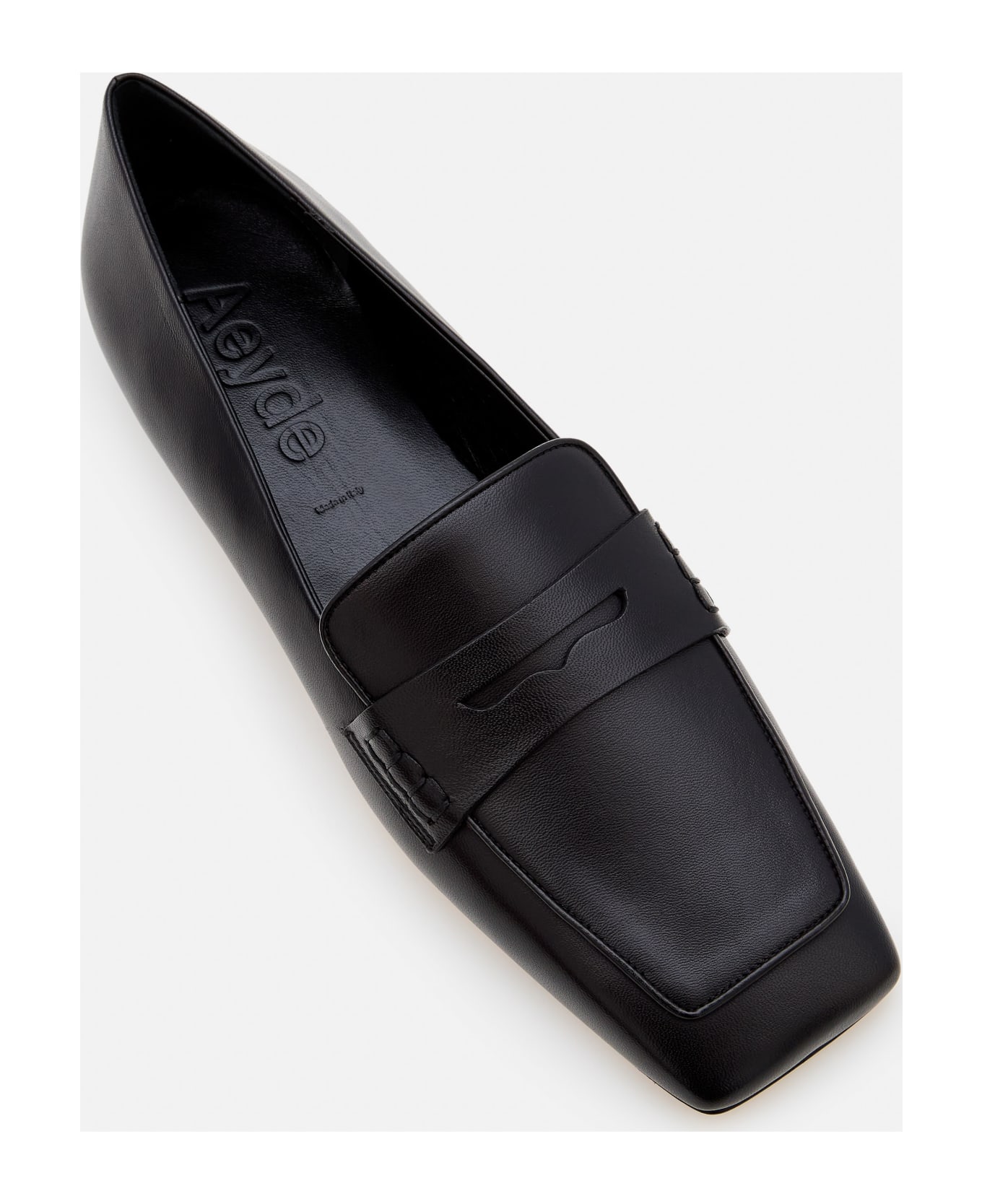 aeyde Tom Leather Loafers - Black