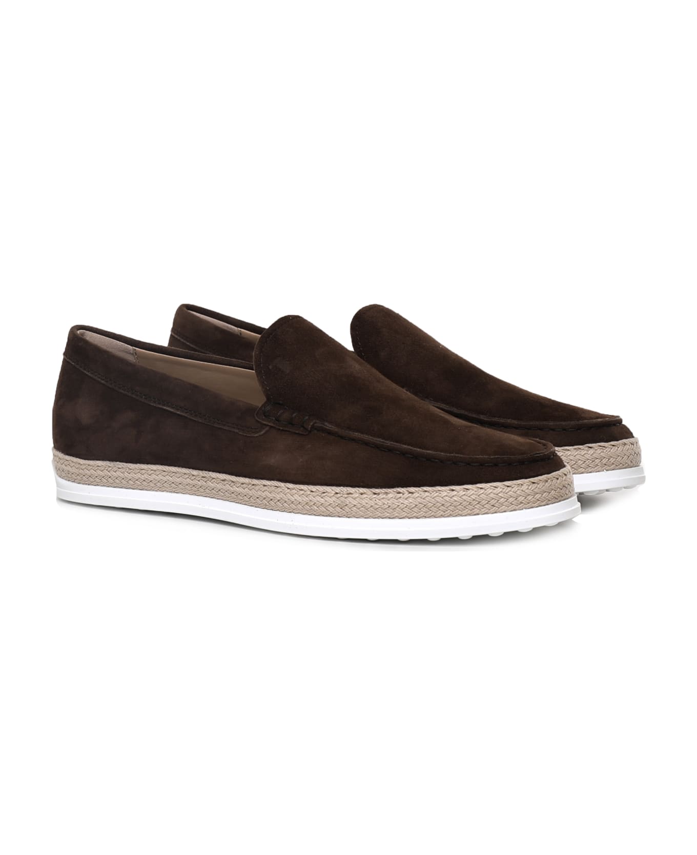 Tod's Loafer In Soft Suede - Coconut