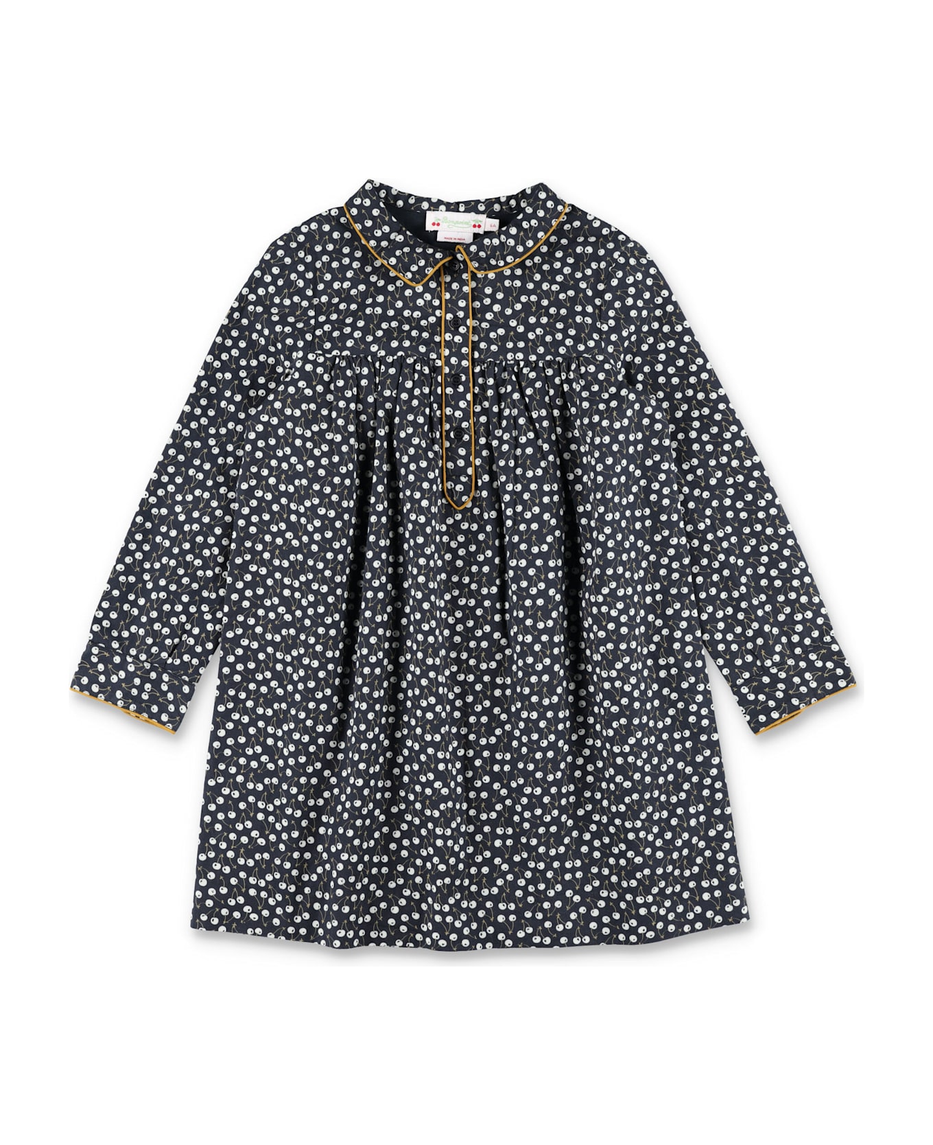 Bonpoint Dorothée Cherry Print Girl
s Dress - BLUE