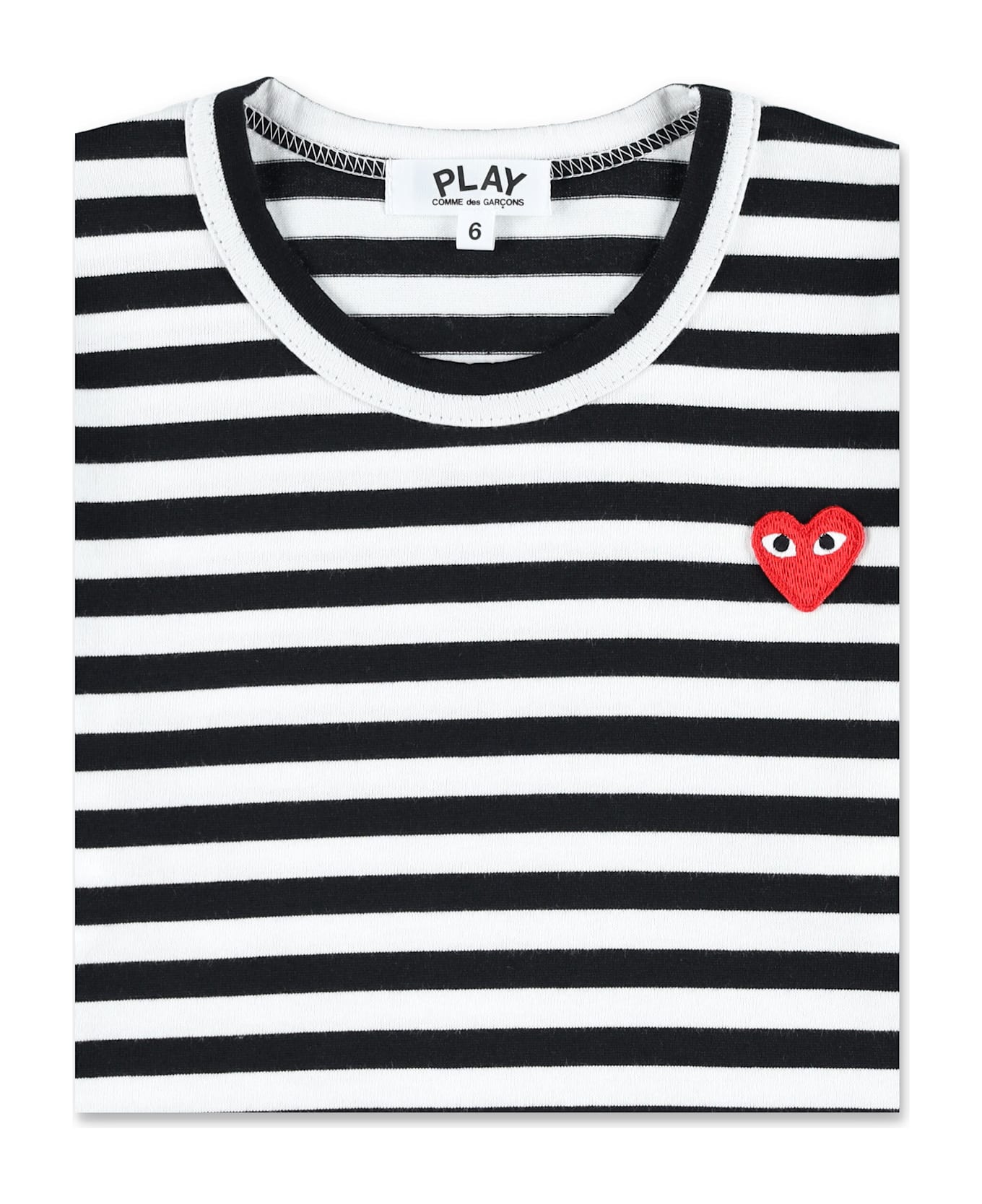 Comme des Garçons Play Kid - Striped T-shirt - BLACK