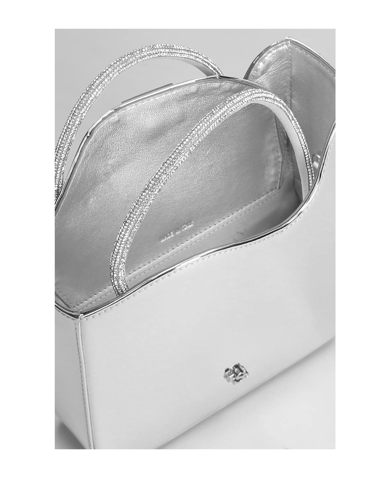 Le Silla Ivy Small Shoulder Bag In Silver Leather - silver