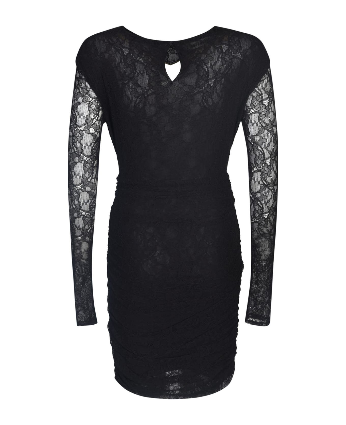 Philosophy di Lorenzo Serafini Lace Sleeve Cut-out Detail Slim Dress - Black ワンピース＆ドレス