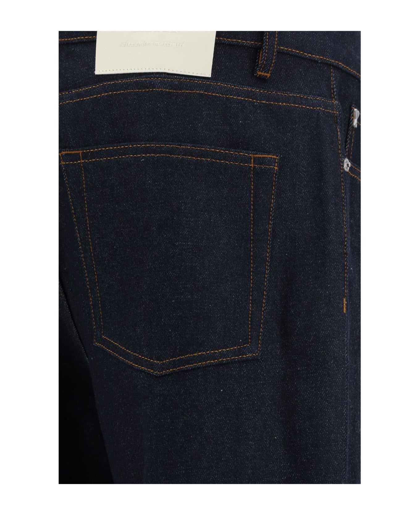 Ami Alexandre Mattiussi Logo Patch Straight-leg Jeans - Blue