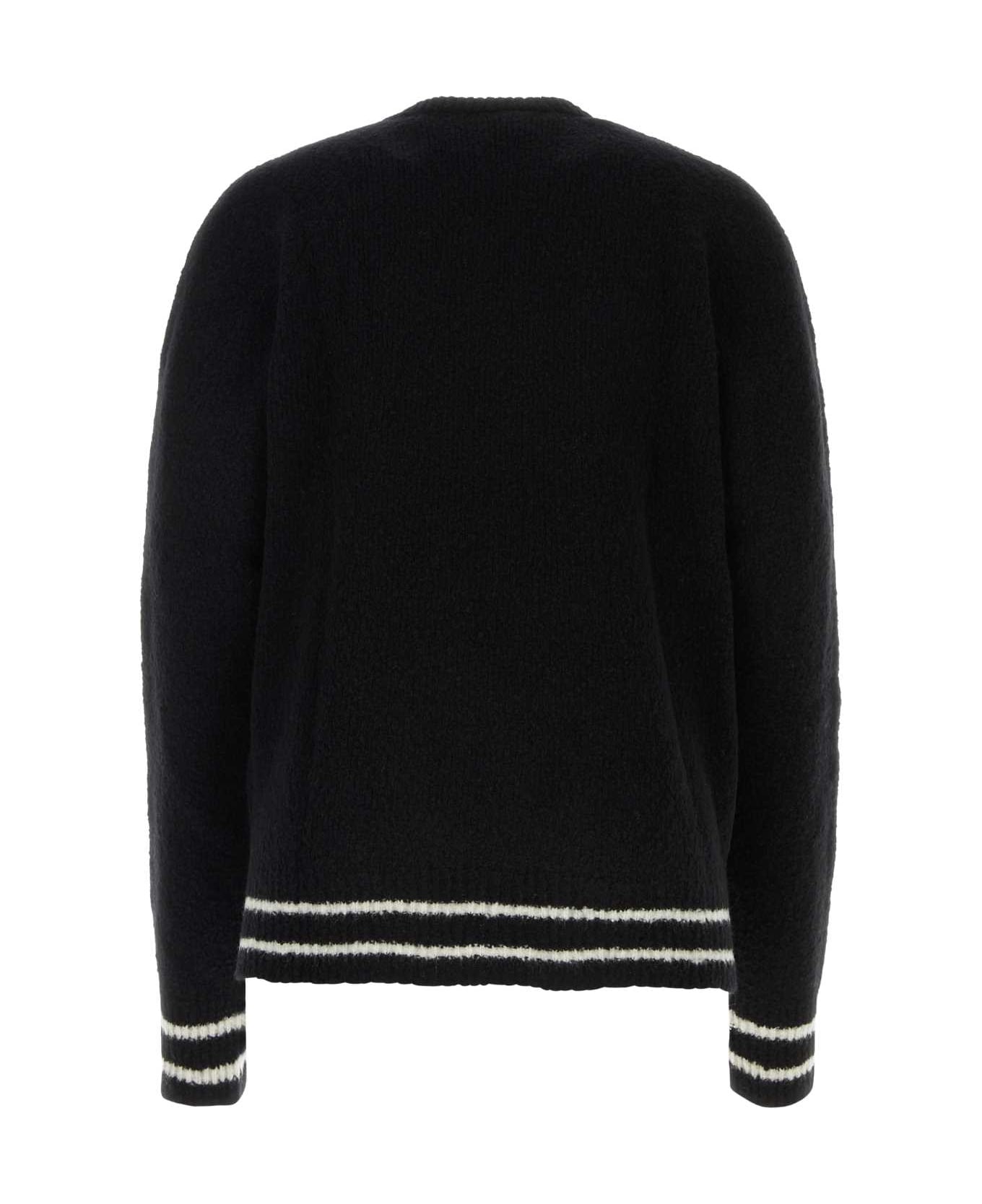 Balmain Editorial Black Wool Blend Sweater - 0PANOIR