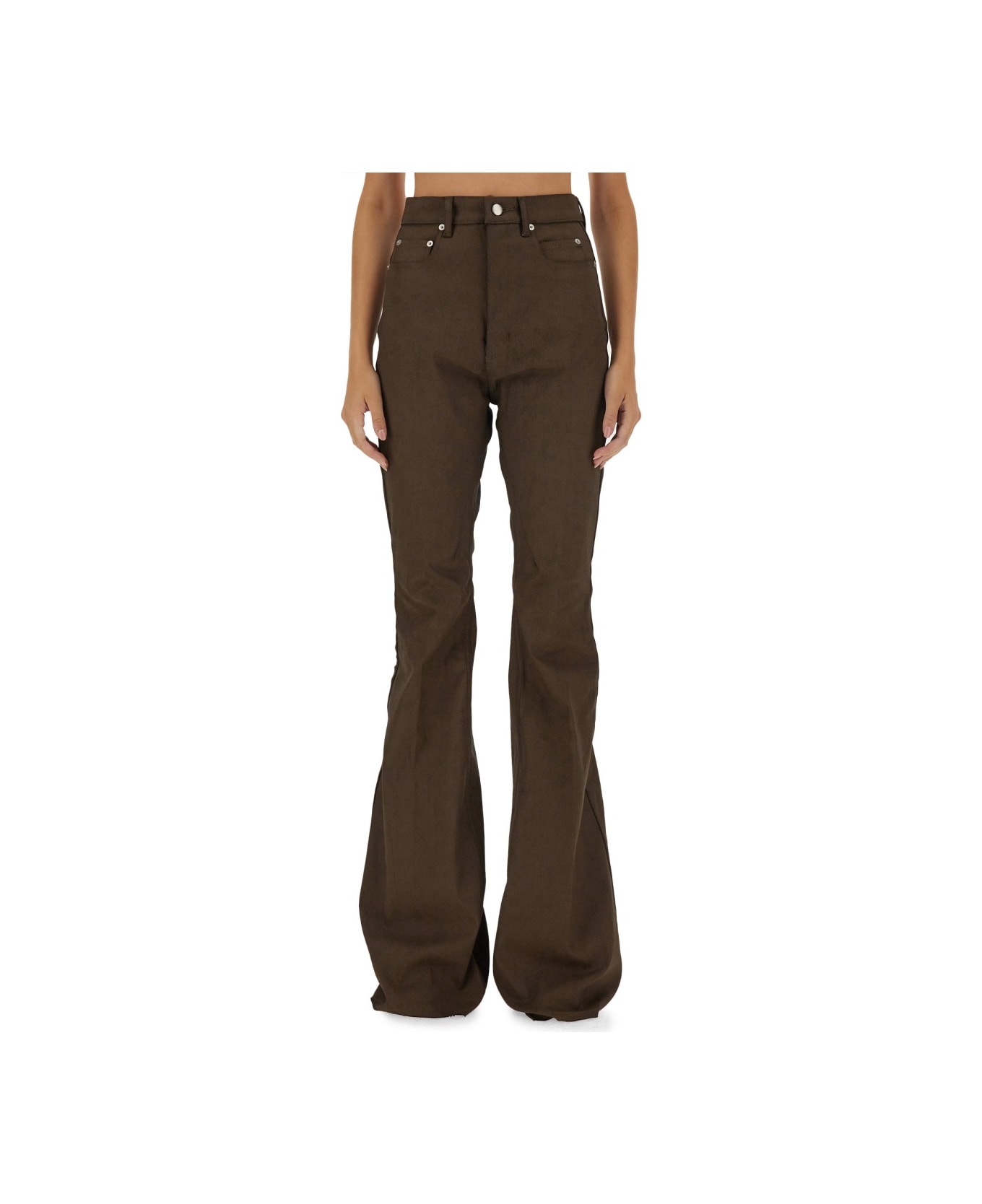 Rick Owens Denim Pants - BROWN
