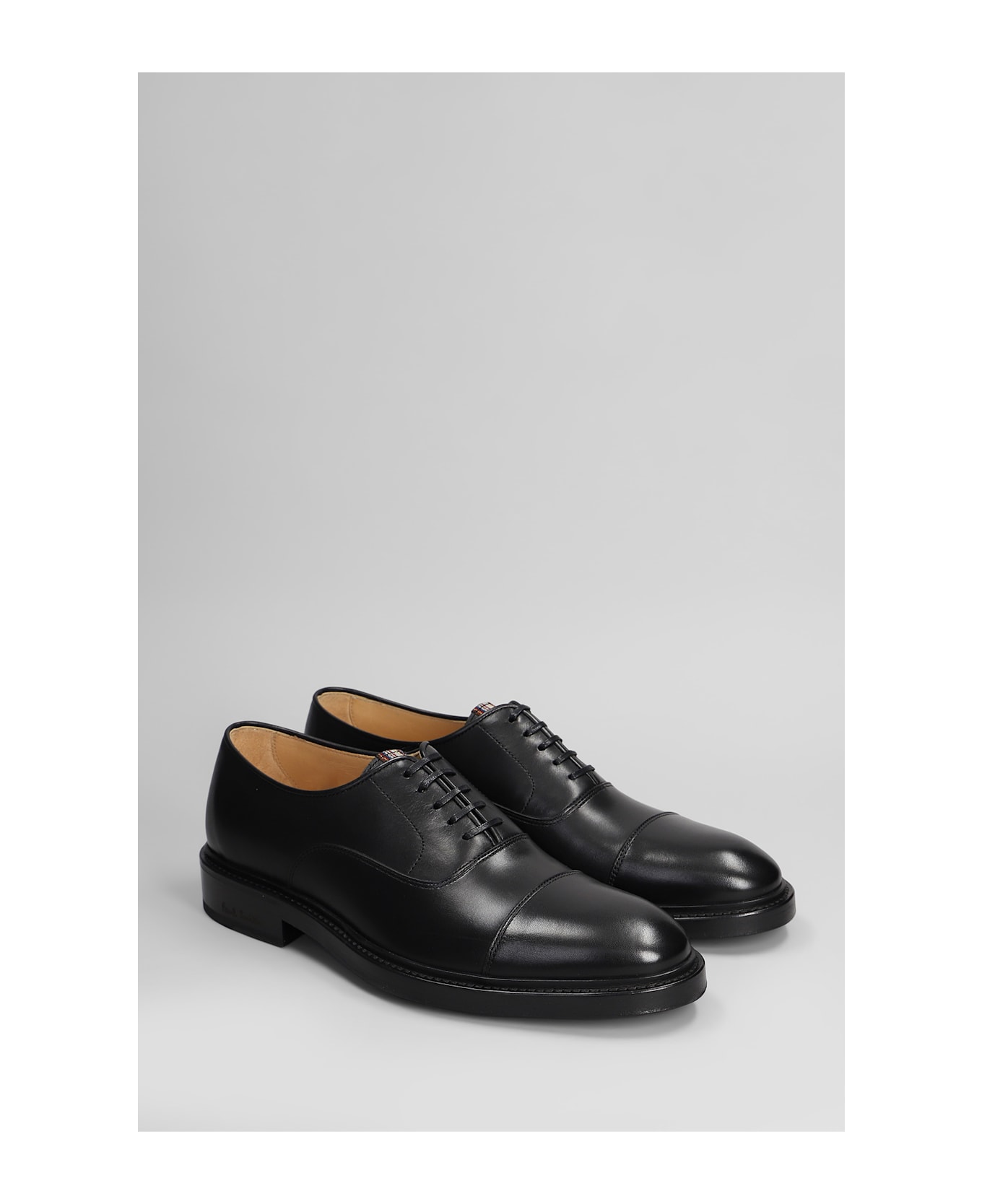Paul Smith Balthazar Lace Up Shoes In Black Leather - black