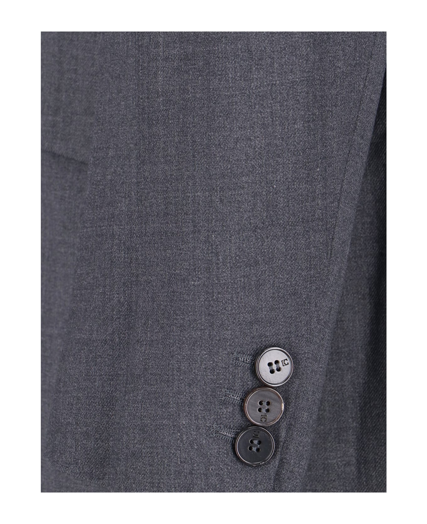 Low Classic Single-breasted Wool Blazer - Gray
