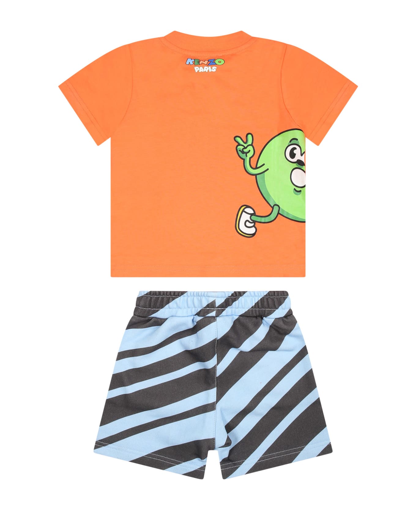 Kenzo Kids Sporty Suit For Baby Boy With Logo Print - Multicolor ボトムス