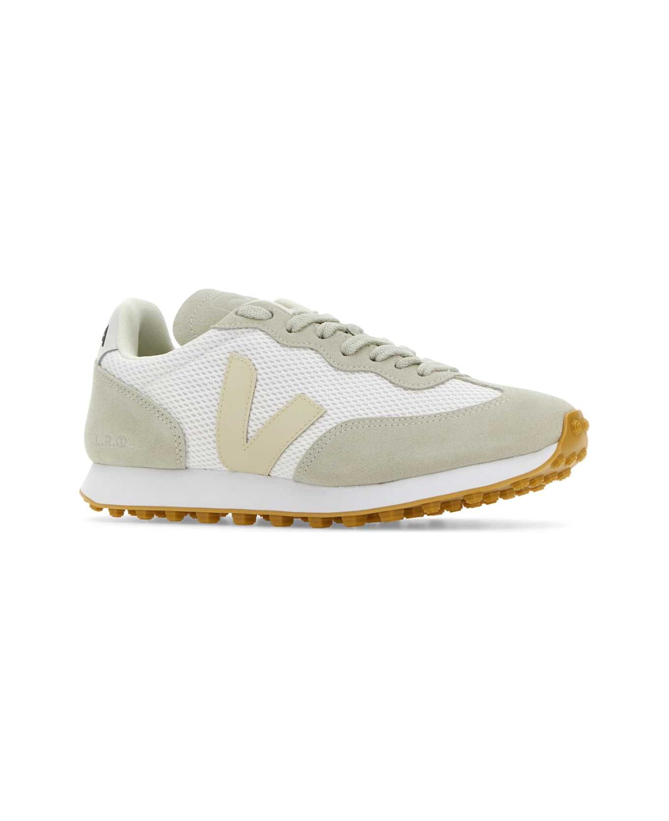 Veja Two-tones Polyester And Suede Rio Branco Sneakers - WHITEPIERRENATURAL