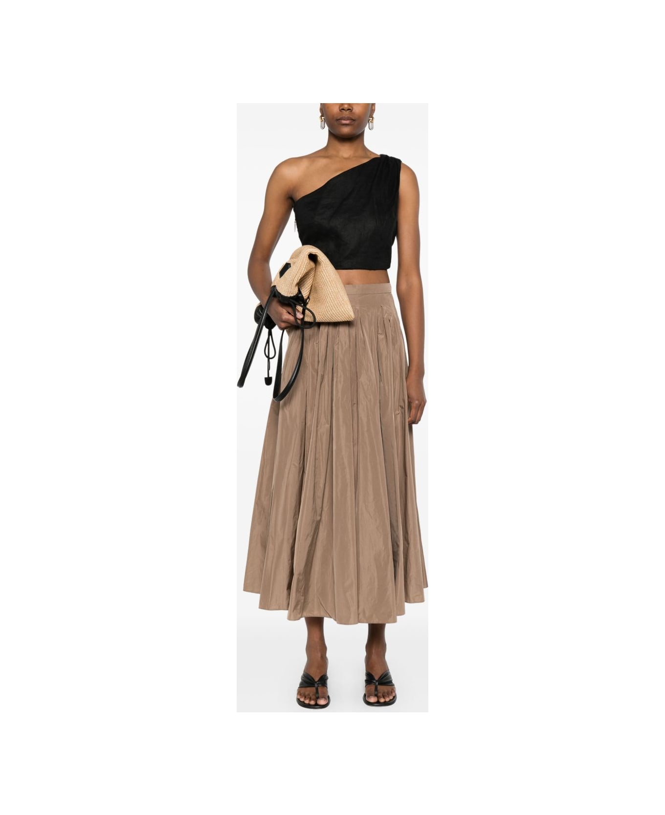 
S Max Mara Jokey Midi Skirt - Brown