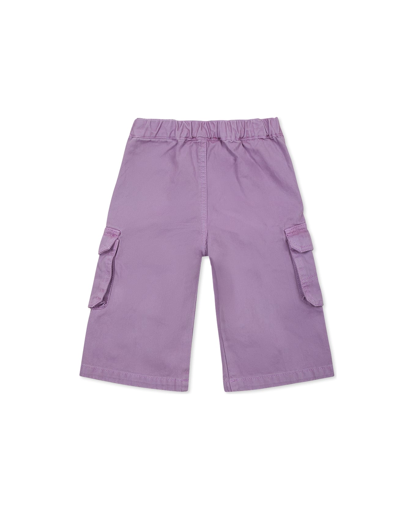 Diesel Purple Trousers For Baby Girl With Logo - Violet
