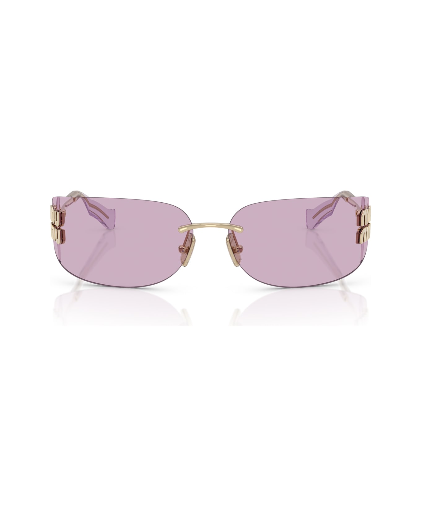 Miu Miu 0mu A51s Aube A51s Zvn90o Oro Pallido Sunglasses - Oro