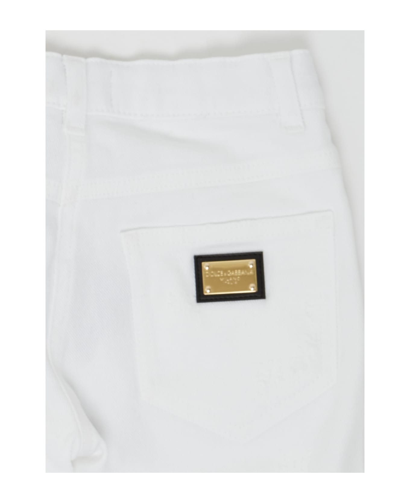 Dolce & Gabbana Trousers prostym Trousers prostym - BIANCO OTTICO