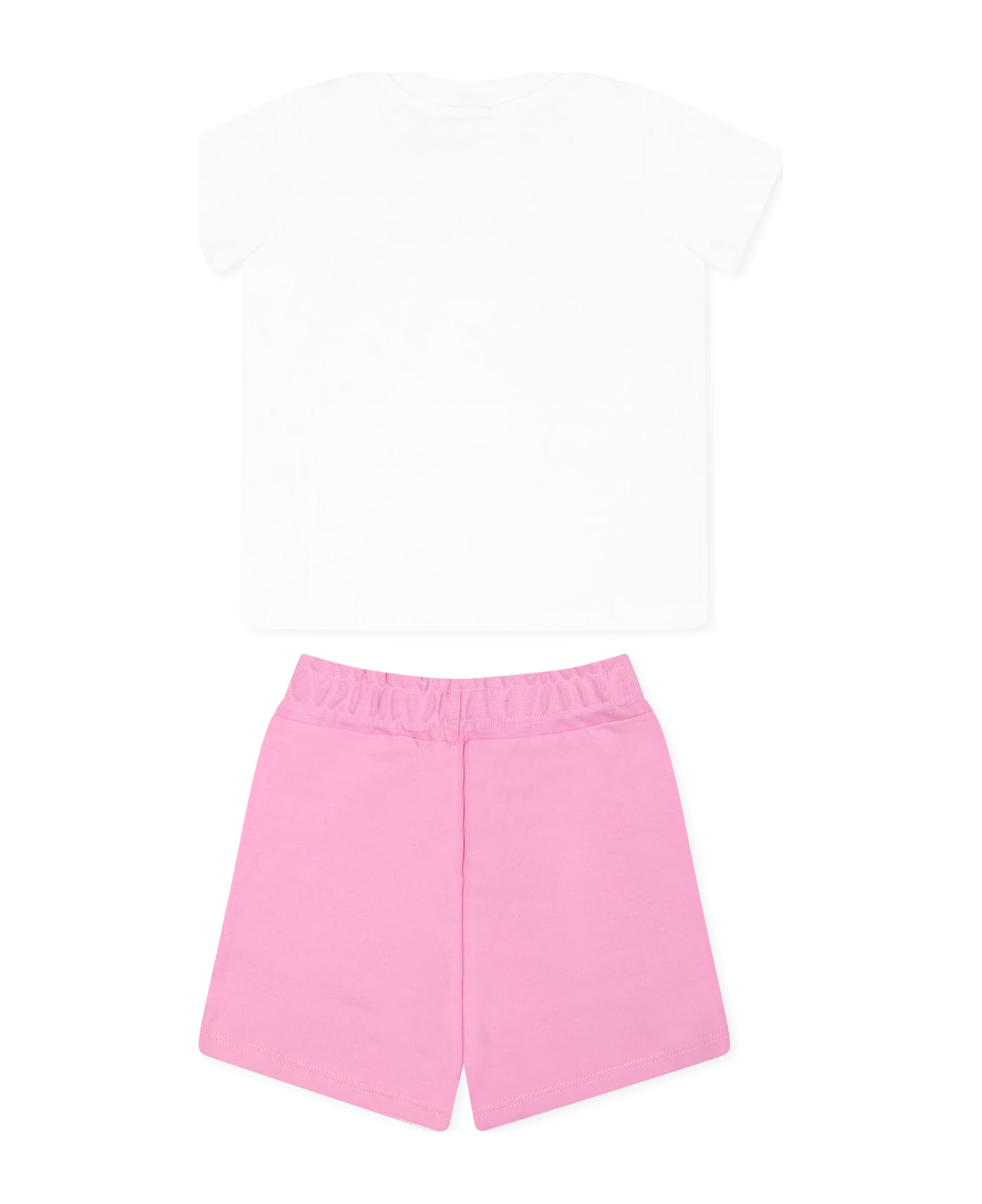 MSGM Pink Suit For Baby Girl With Logo - Pink