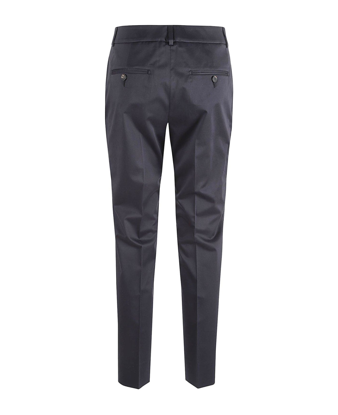 Peserico Mid-rise Stretched Tailored Trousers - BLUE