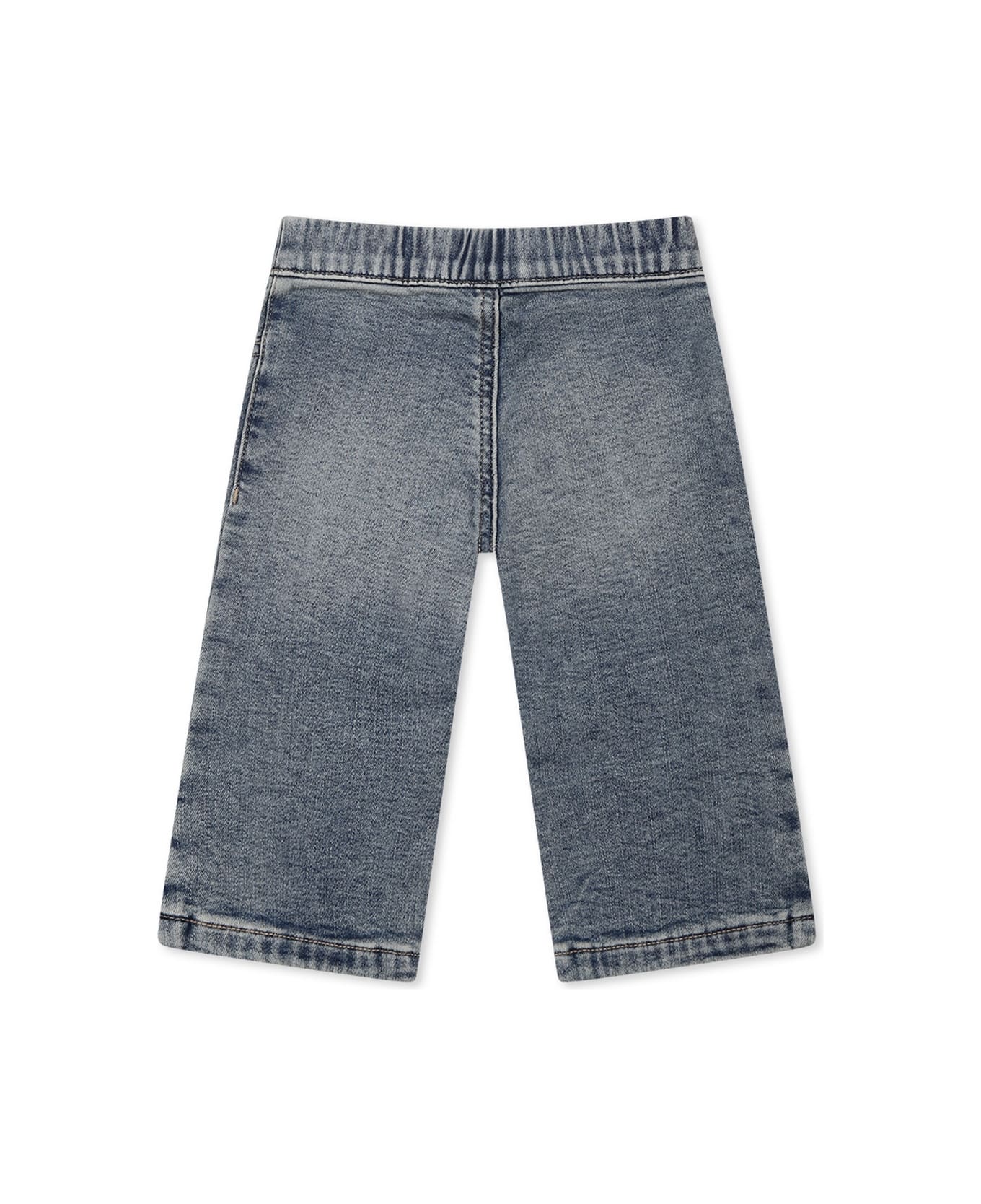 Diesel Blue Jeans For Baby Girl With Logo - Denim