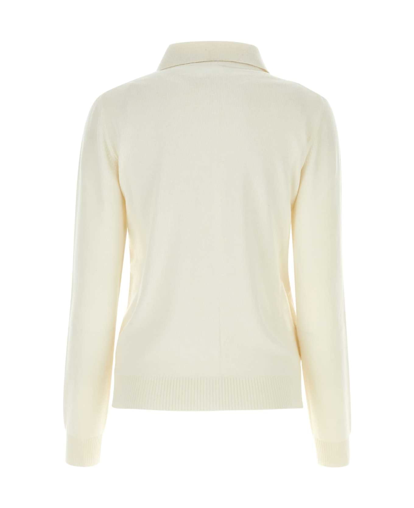 Miu Miu Ivory Cashmere Cardigan - AVORIO