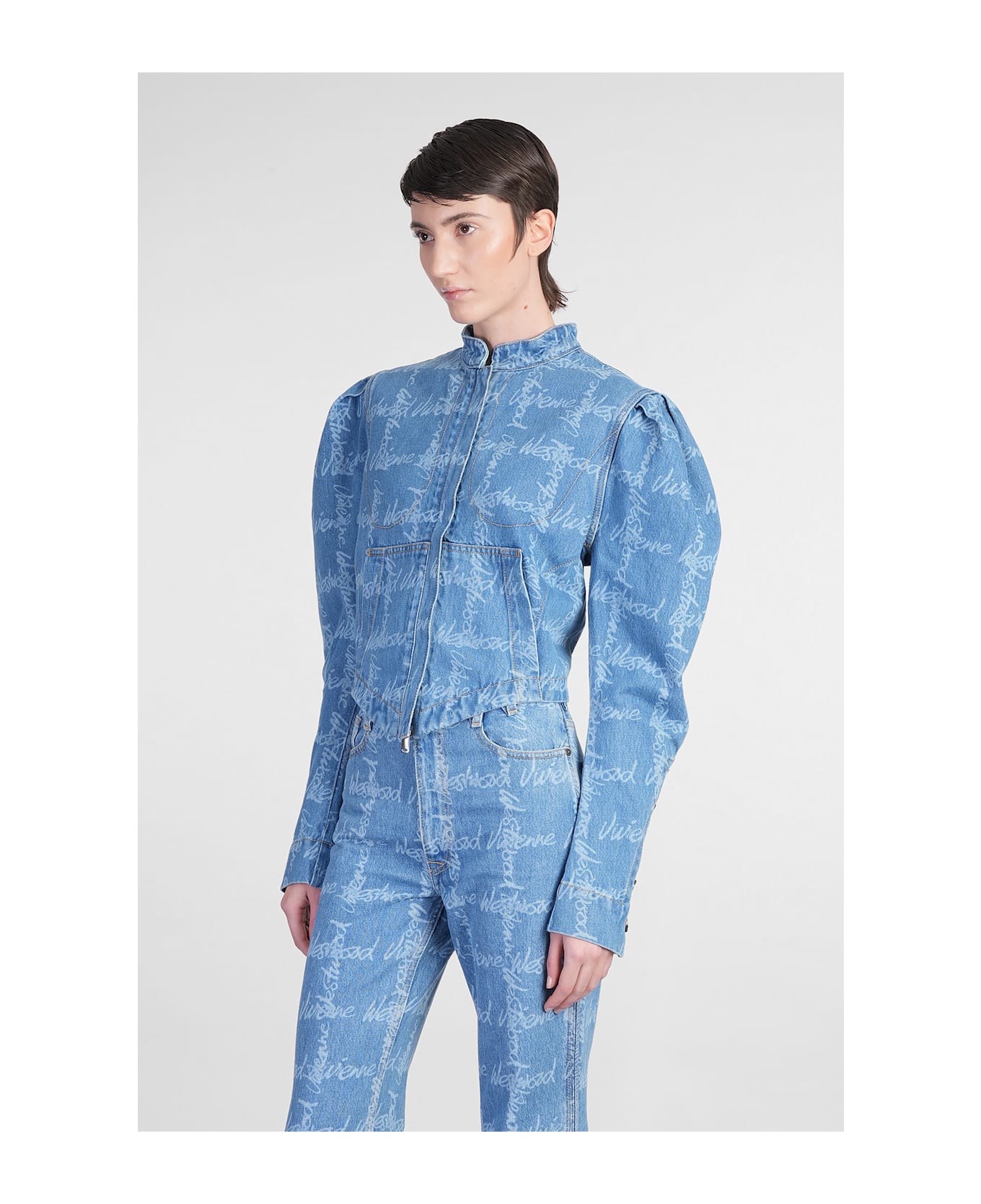 Vivienne Westwood Filli Jacket Denim Jackets In Blue Cotton - BLUE