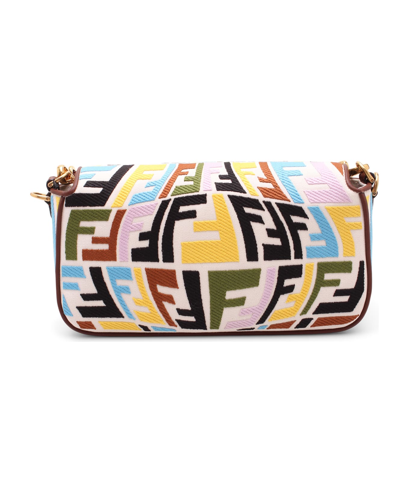 Fendi Cotton 
baguette Ff
 Multicolor Shoulder Bag - Multicolor