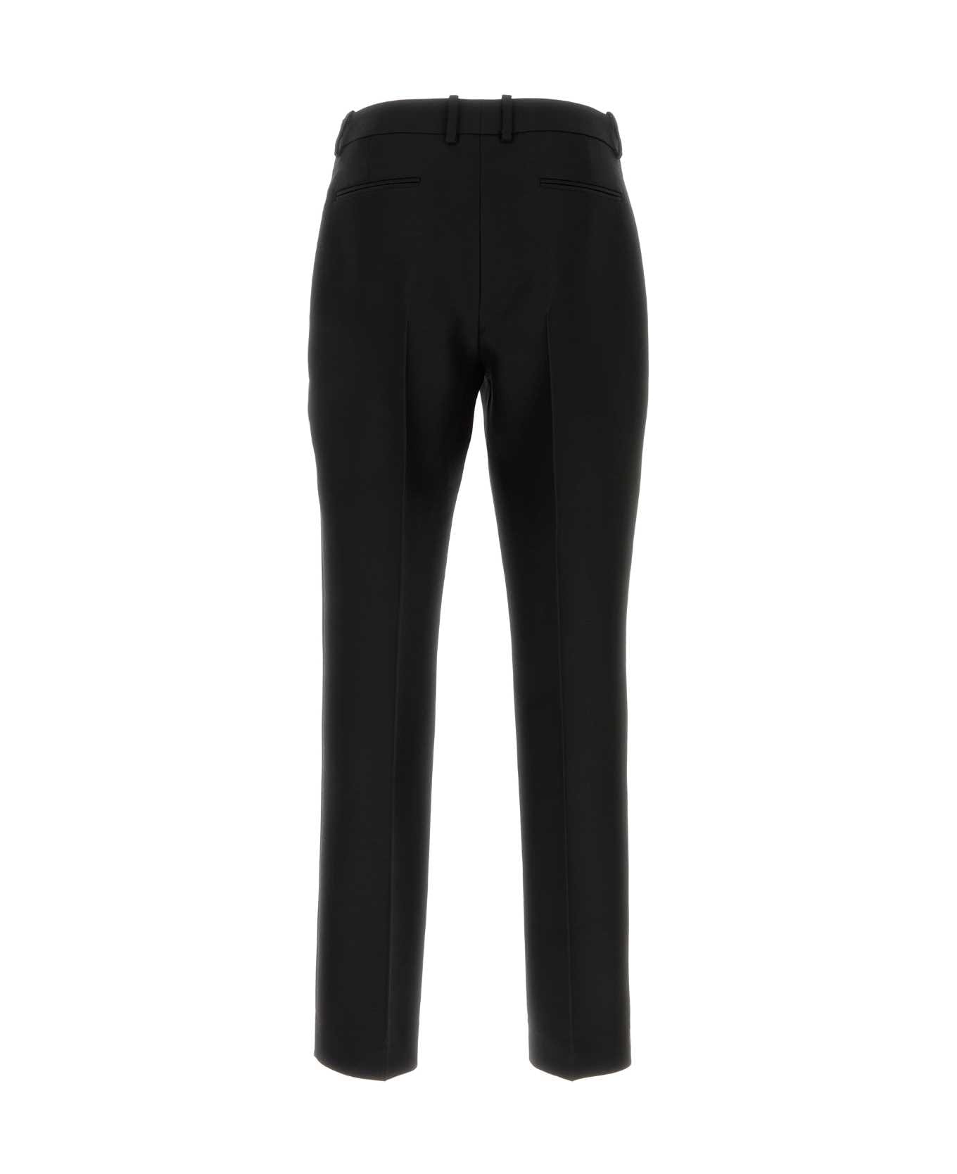 Loewe Black Wool Blend Pant - BLACK